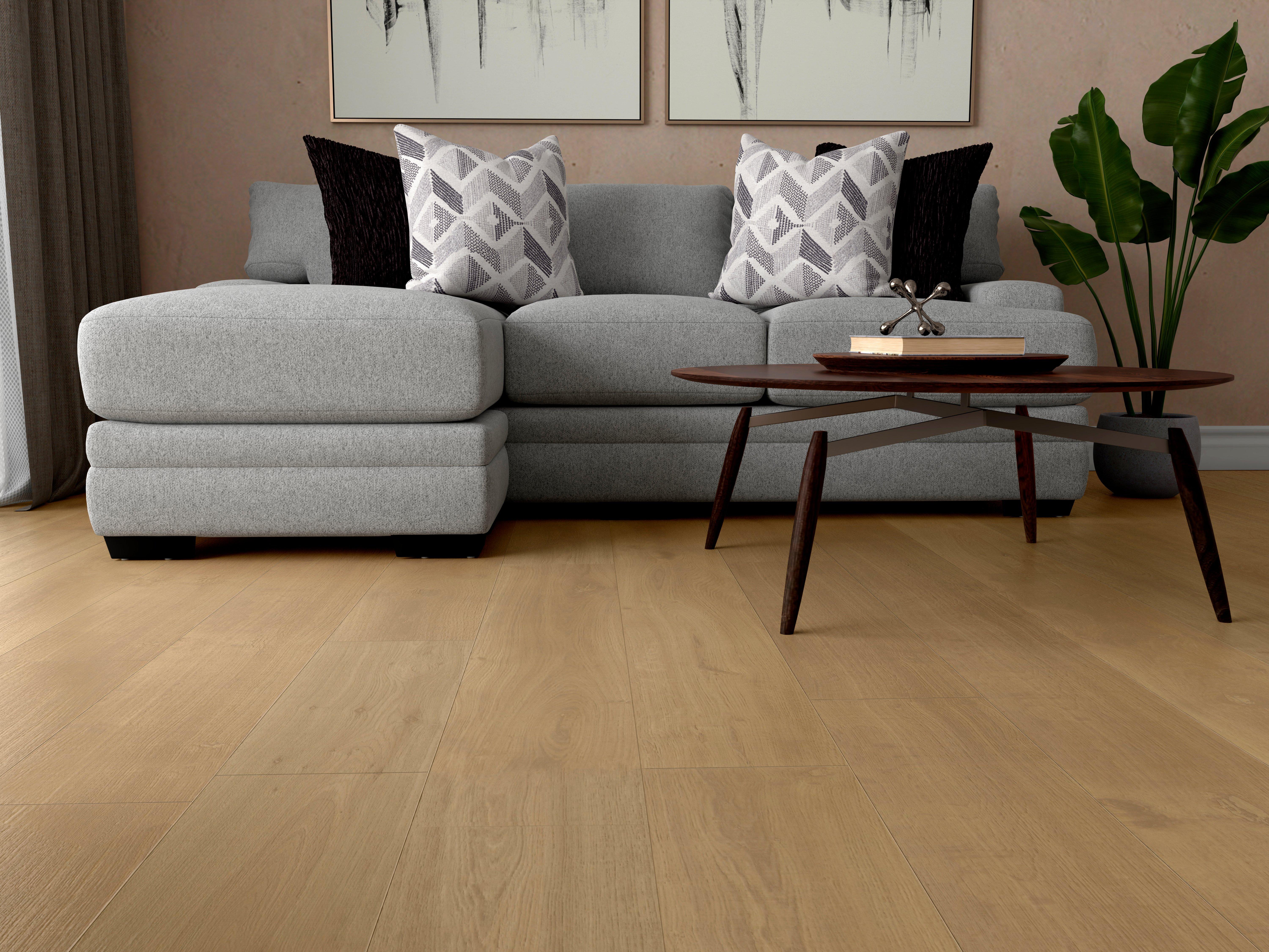 Perle White Oak Wire-Brushed Engineered Hardwood