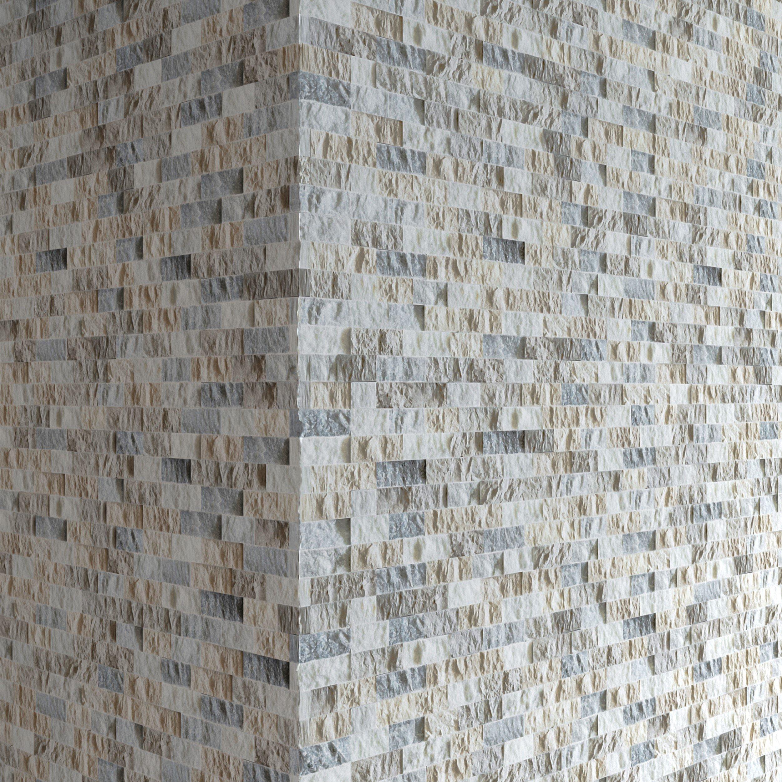 Revere Blend Splitfaced Travertine Ledger Corner