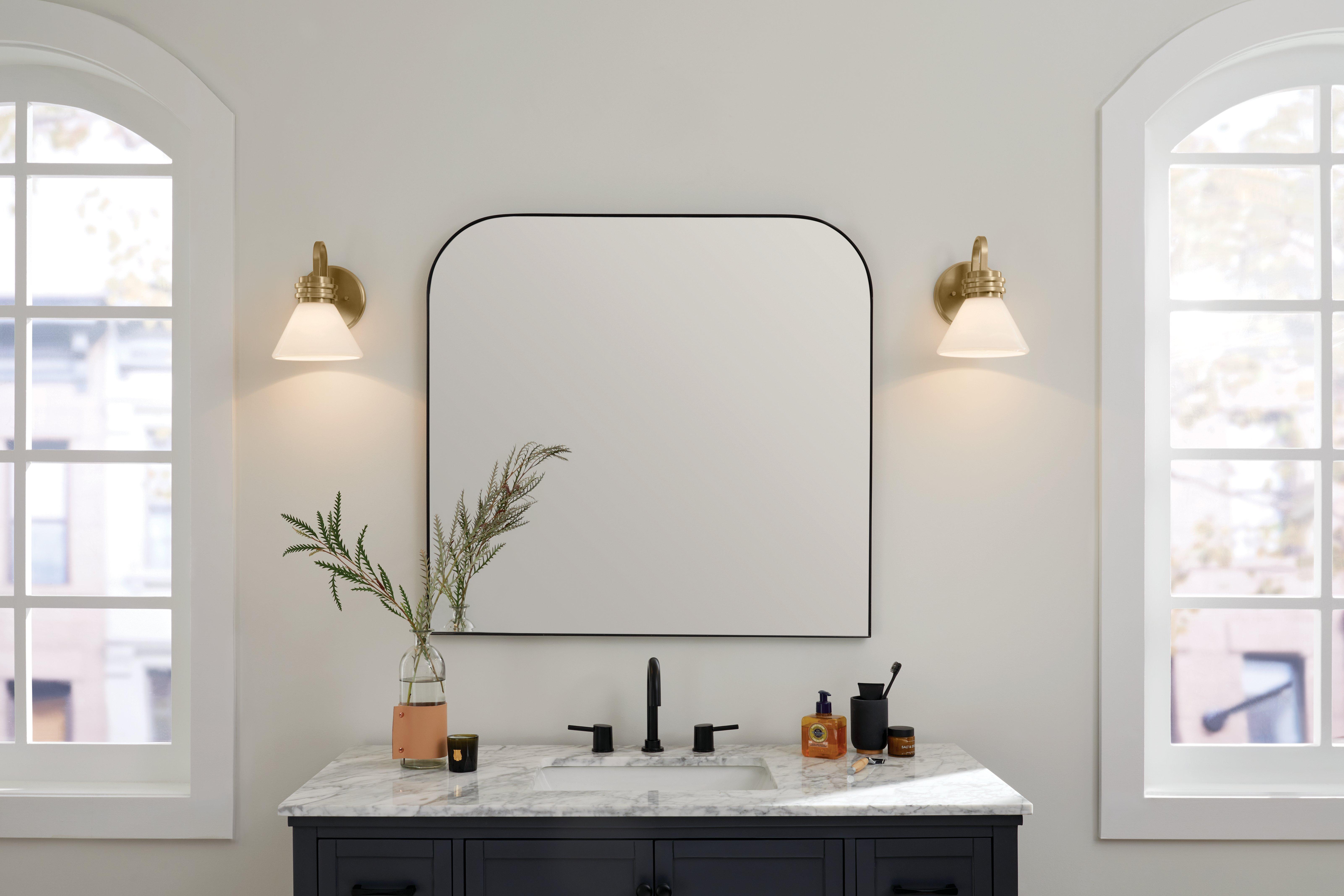 Farum Brushed Gold Single Vanity Light