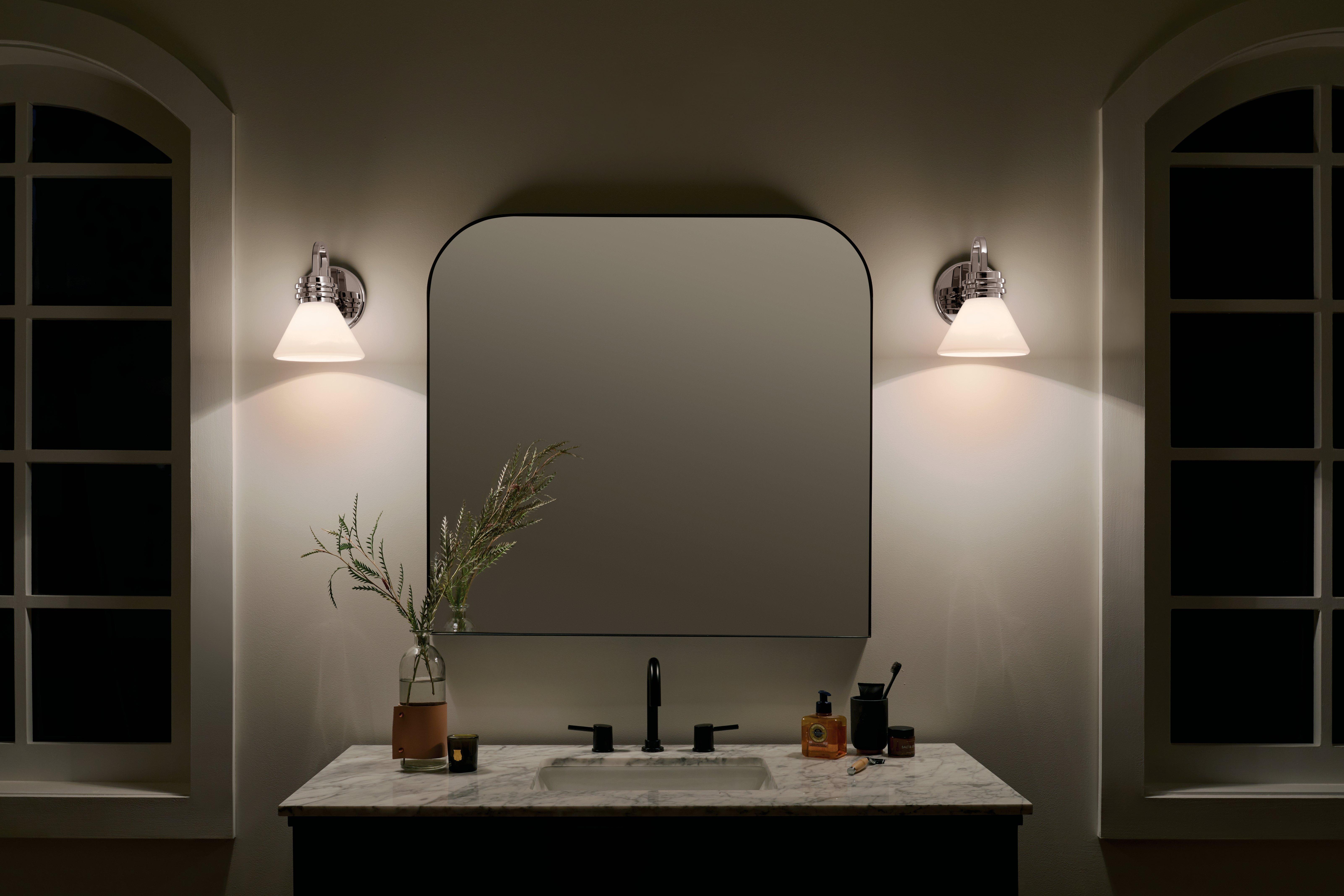 Farum Polished Chrome Single Vanity Light