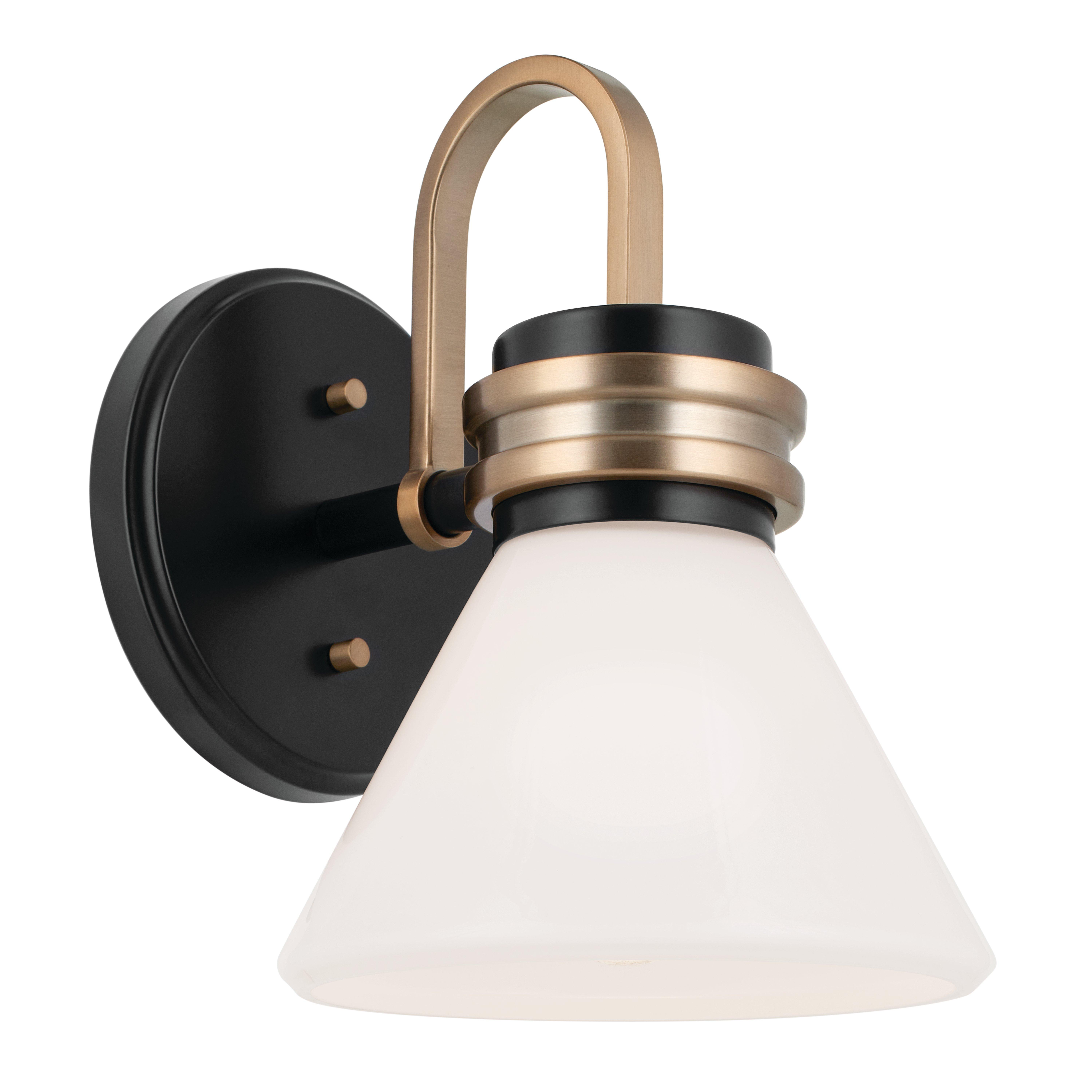 Farum Matte Black Single Vanity Light