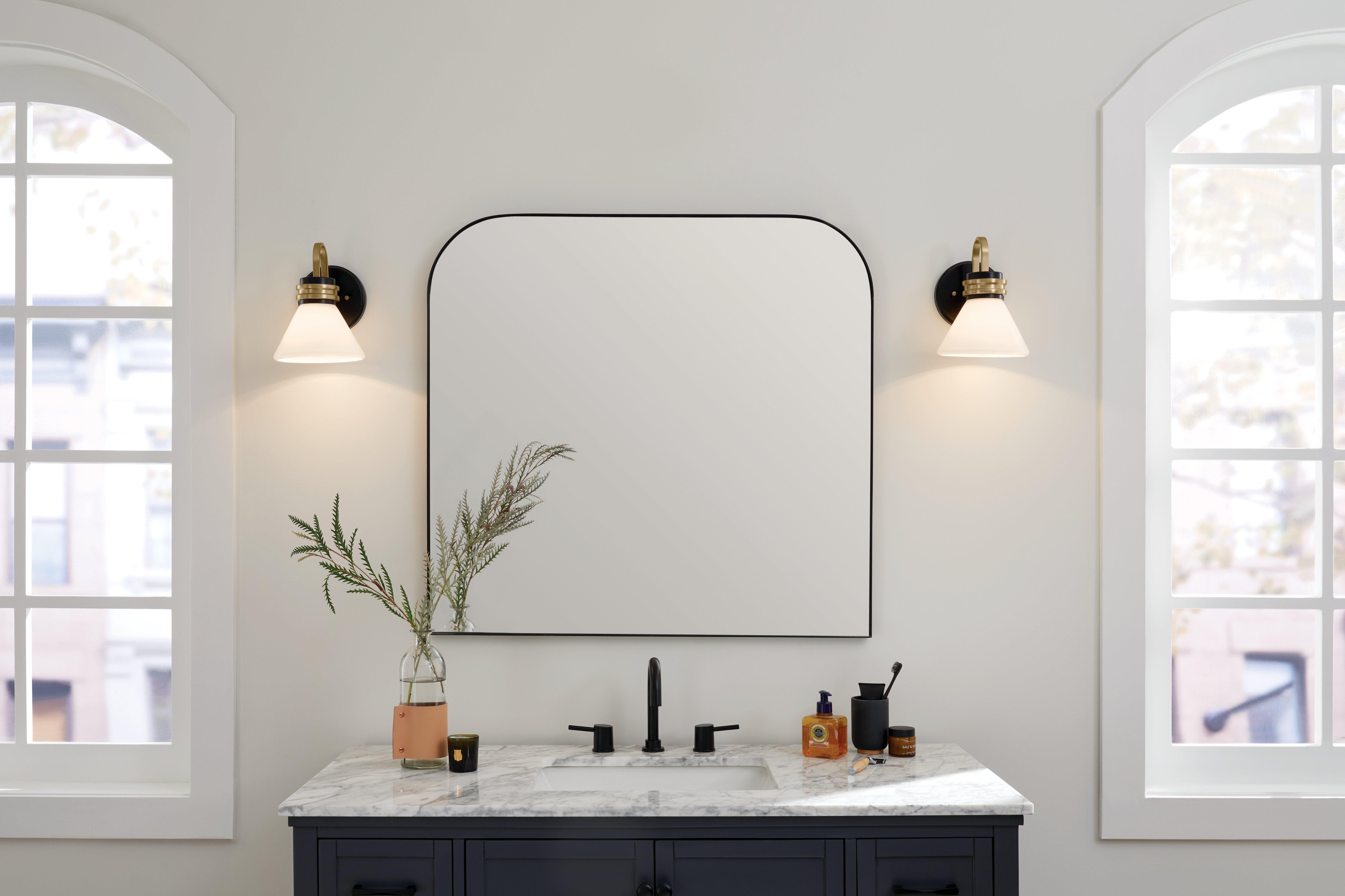 Farum Matte Black Single Vanity Light