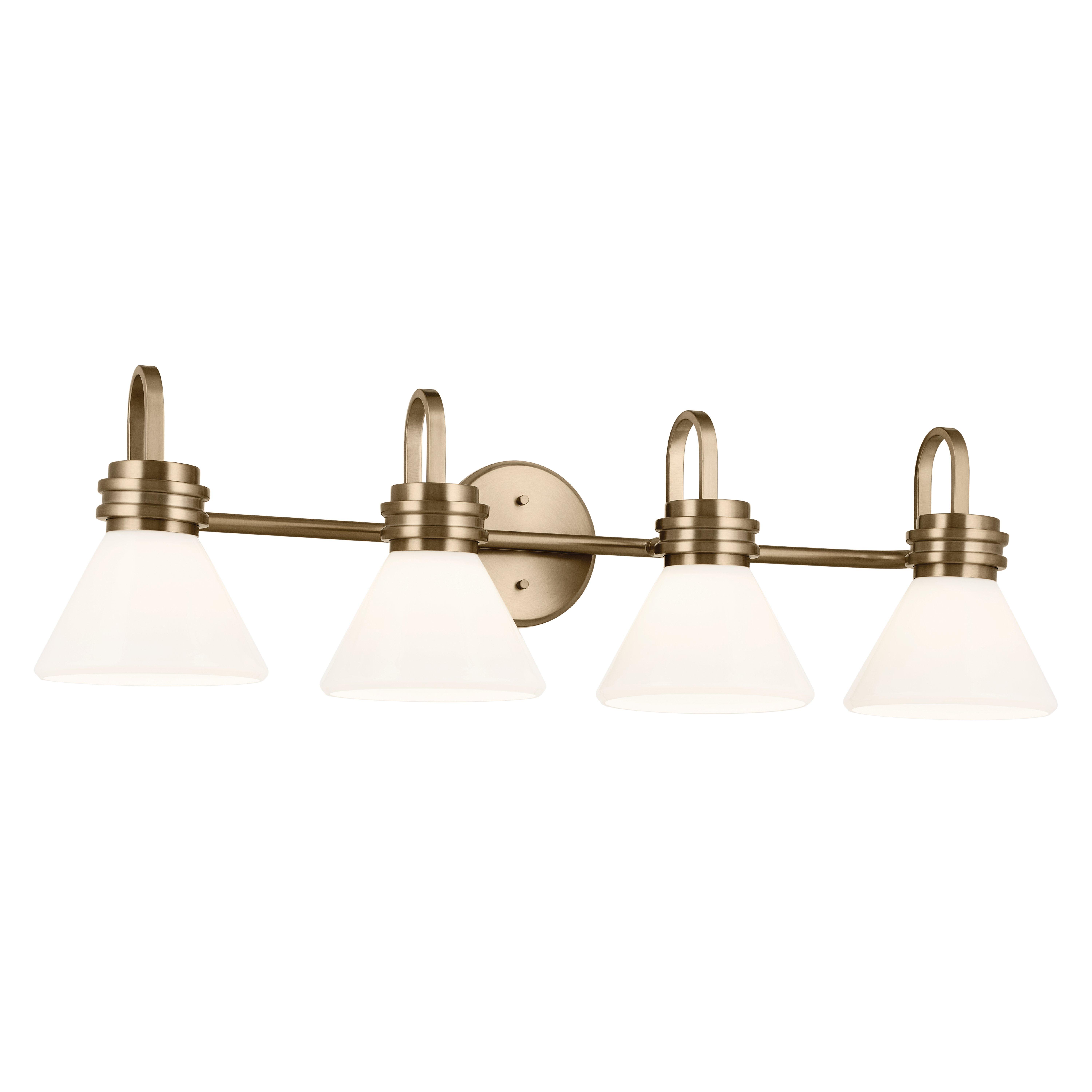 Farum Brushed Gold Quadruple Vanity Light