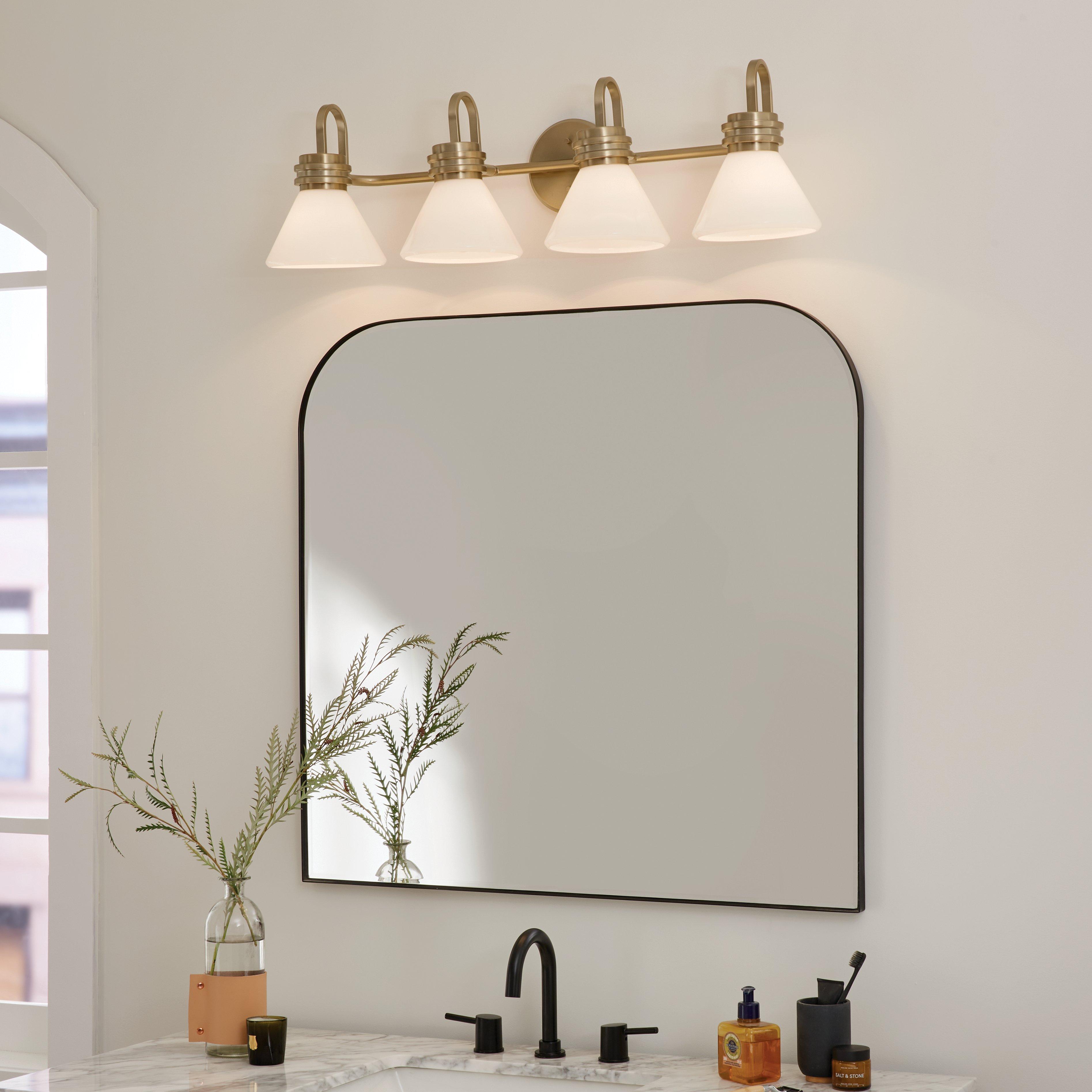 Farum Brushed Gold Quadruple Vanity Light