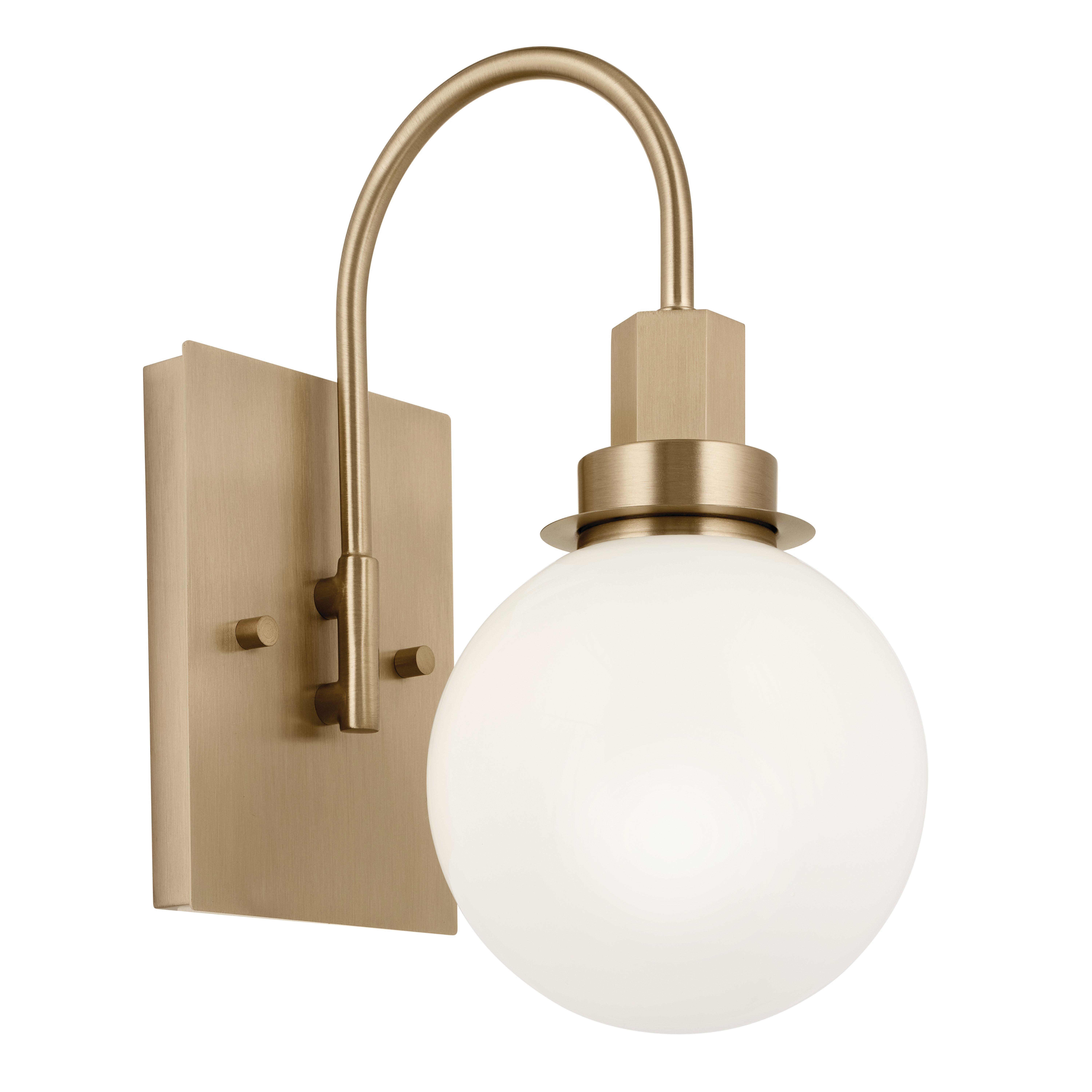 Hex Brushed Gold Single Sconce