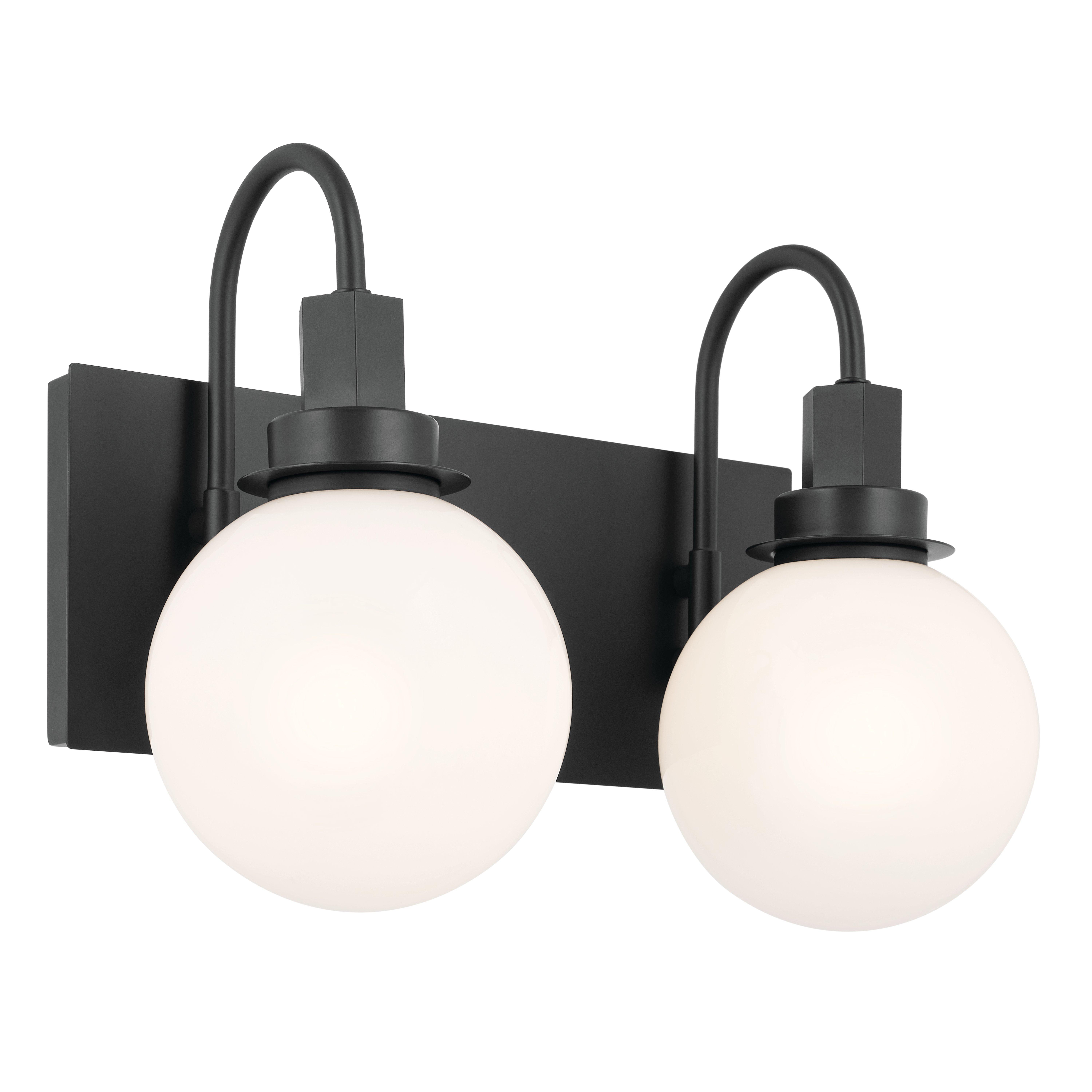 Hex Matte Black Double Vanity Light