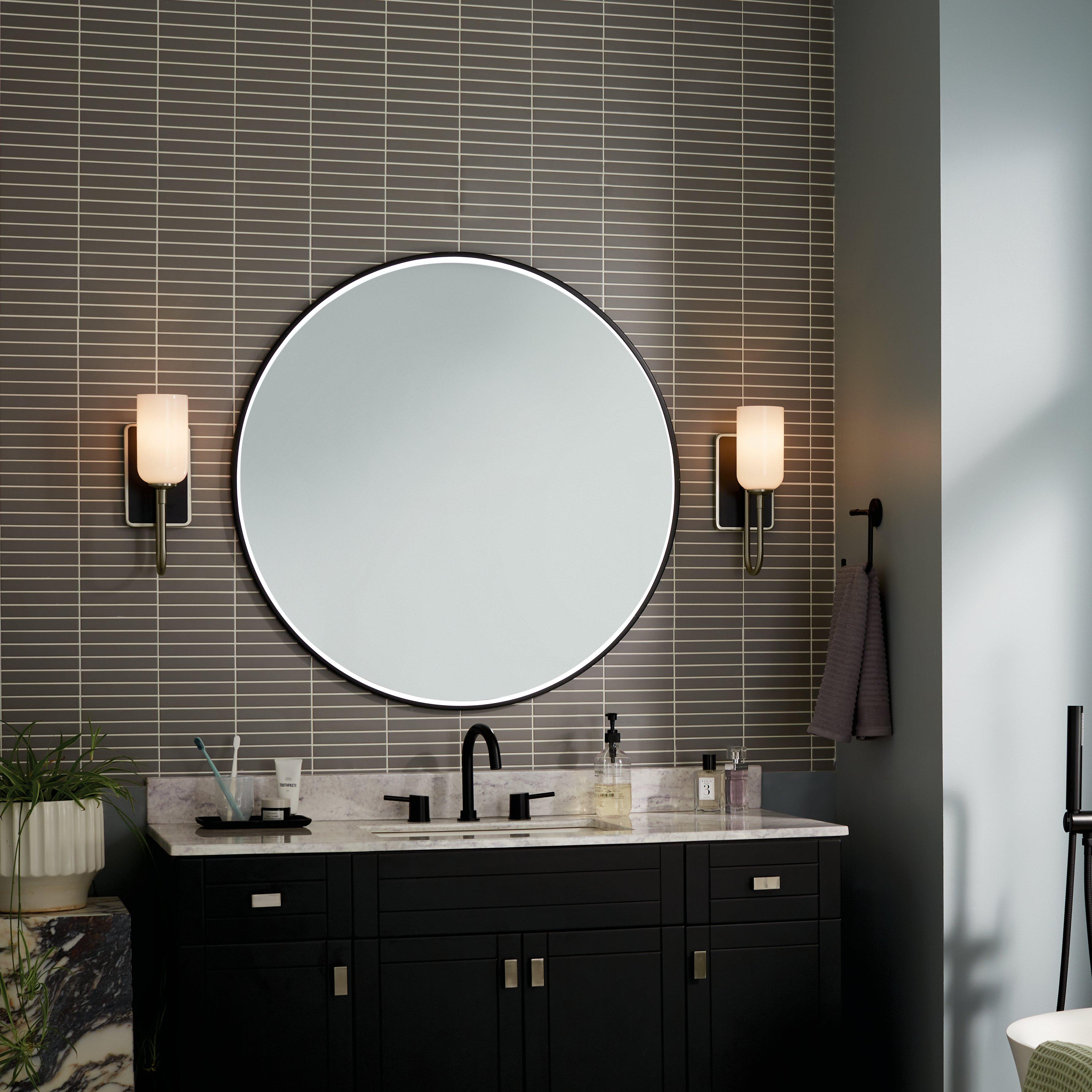 Solia Brushed Nickel and Black Single Vanity Light