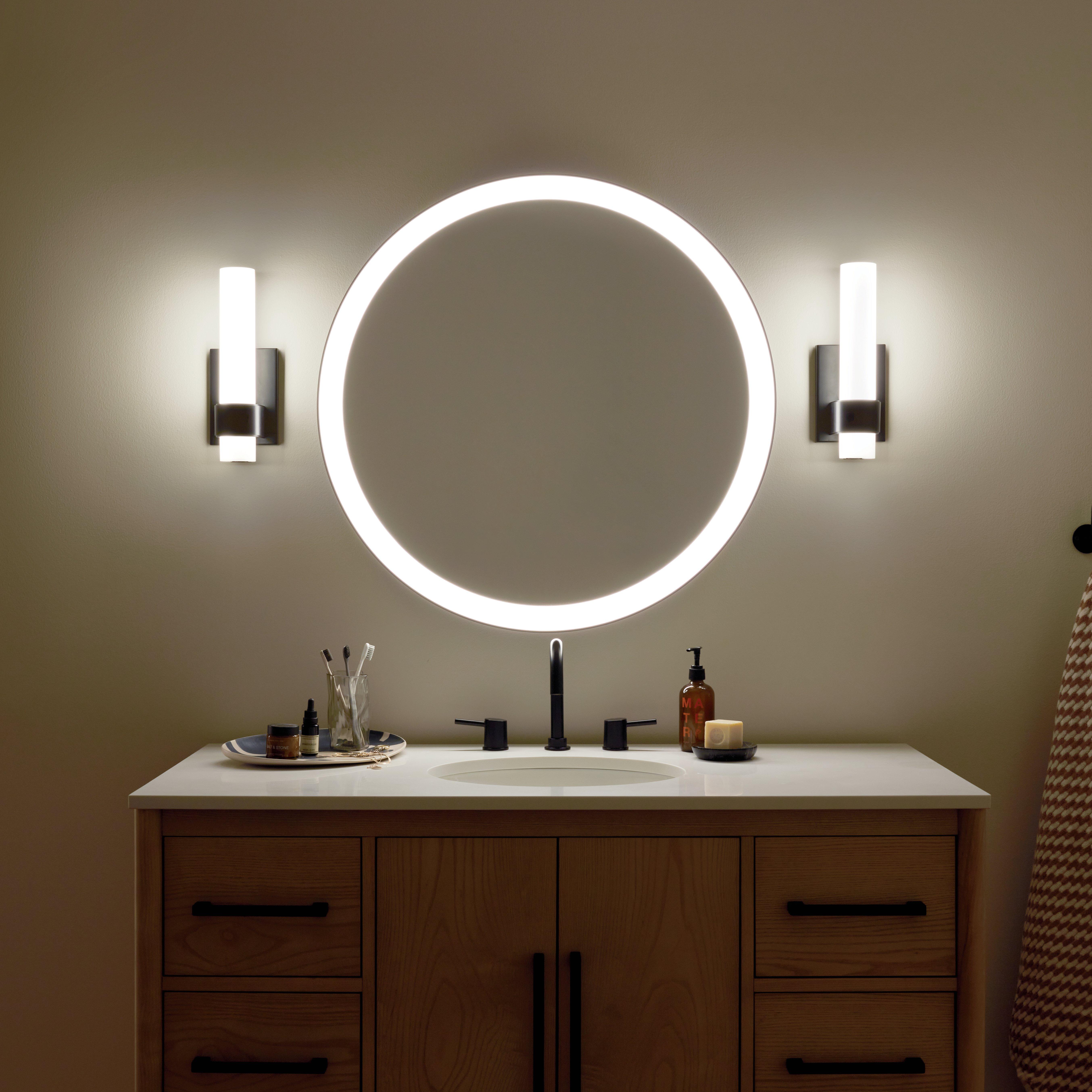 Izza Matte Black LED Single Vanity Light