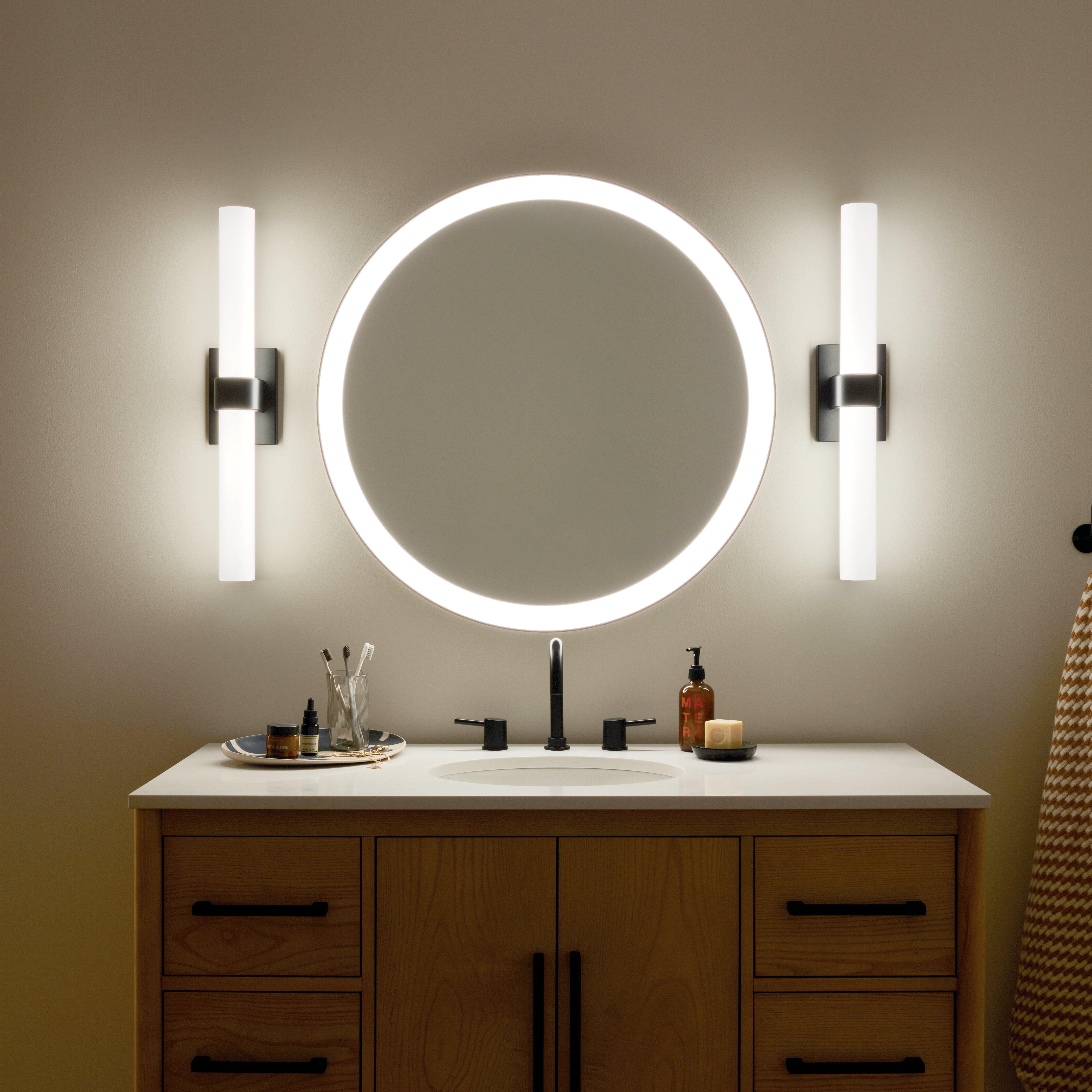 Izza Matte Black LED Linear Single Vanity Light