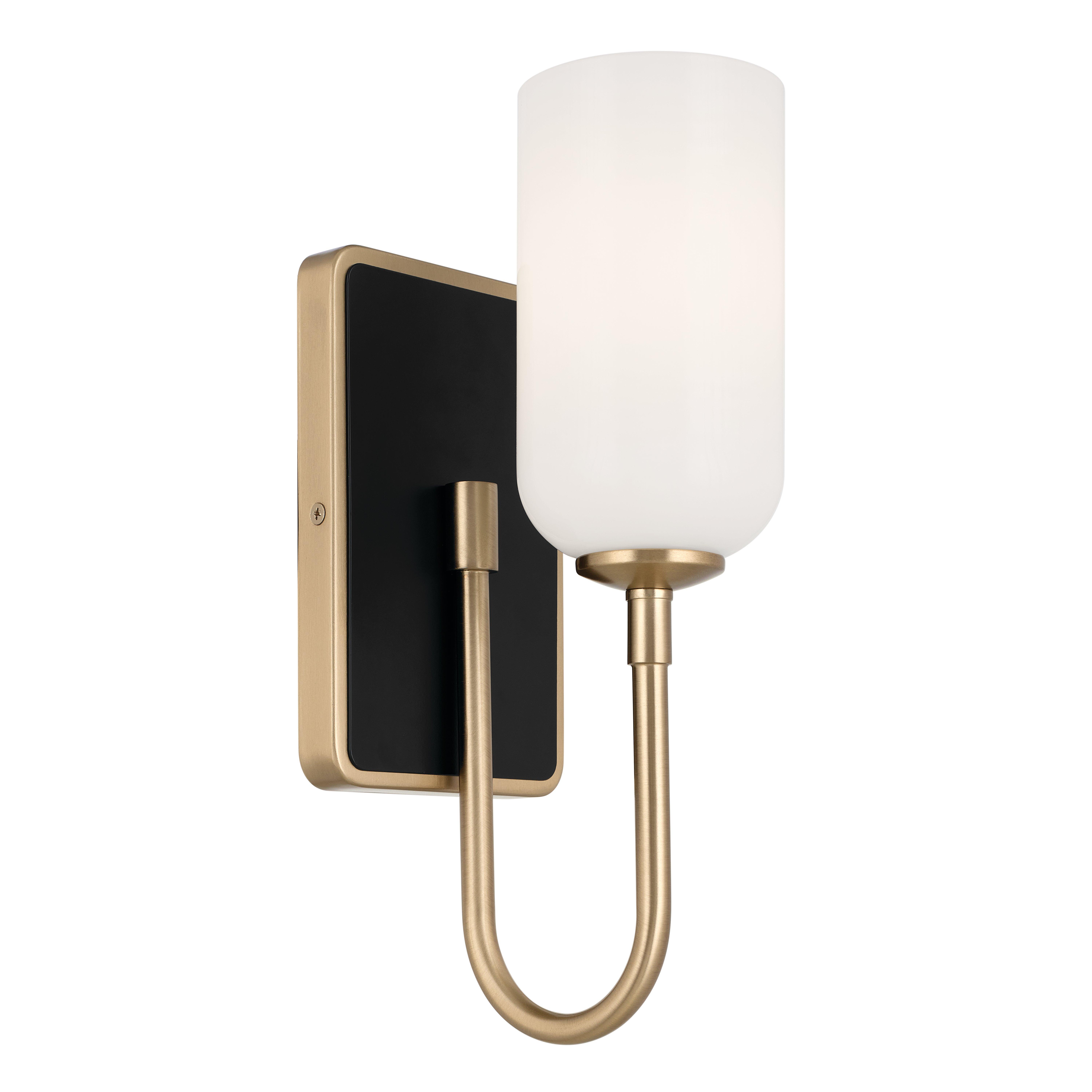 Solia Brushed Gold and Black Single Vanity Light