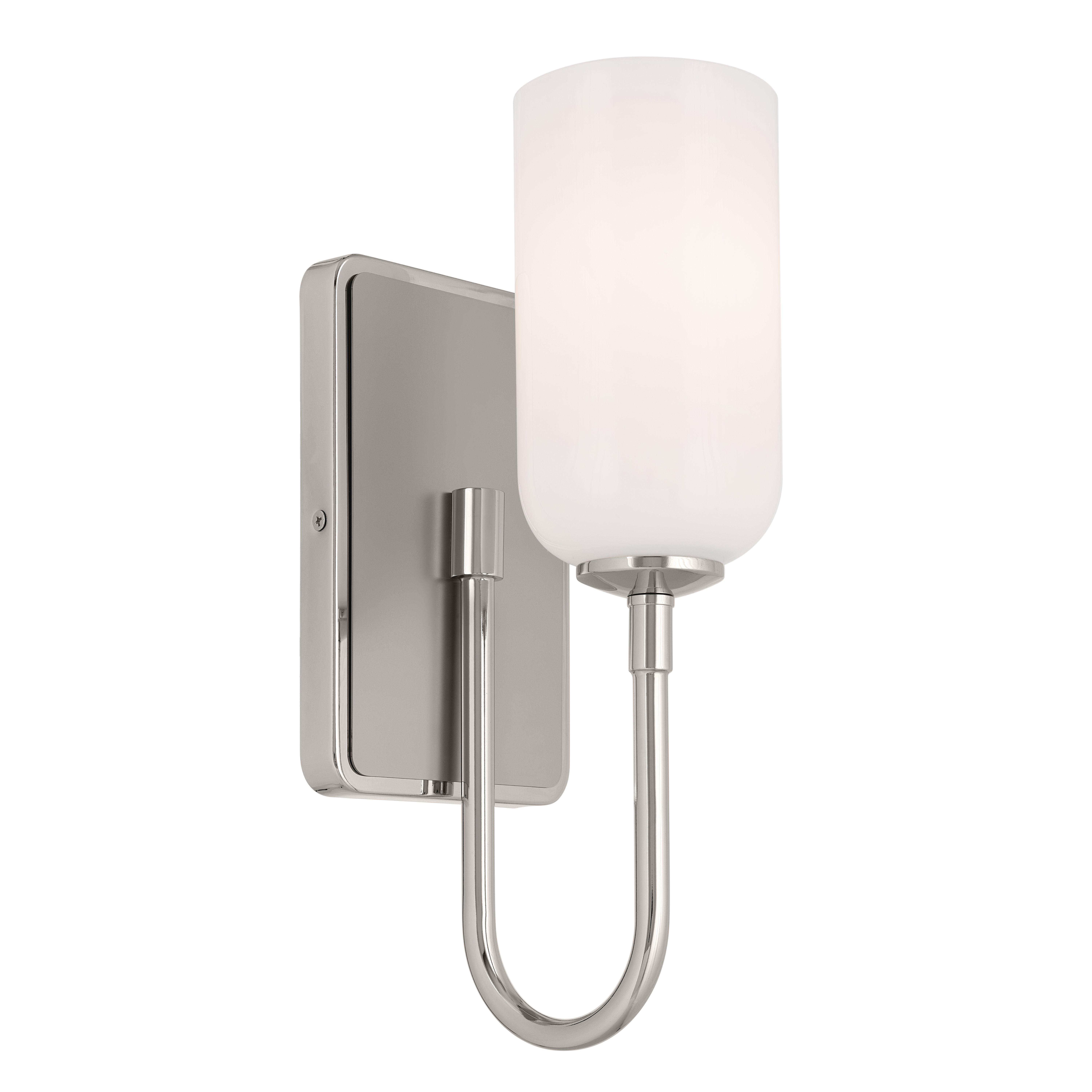 Solia Polished Nickel and Satin Nickel Single Vanity Light