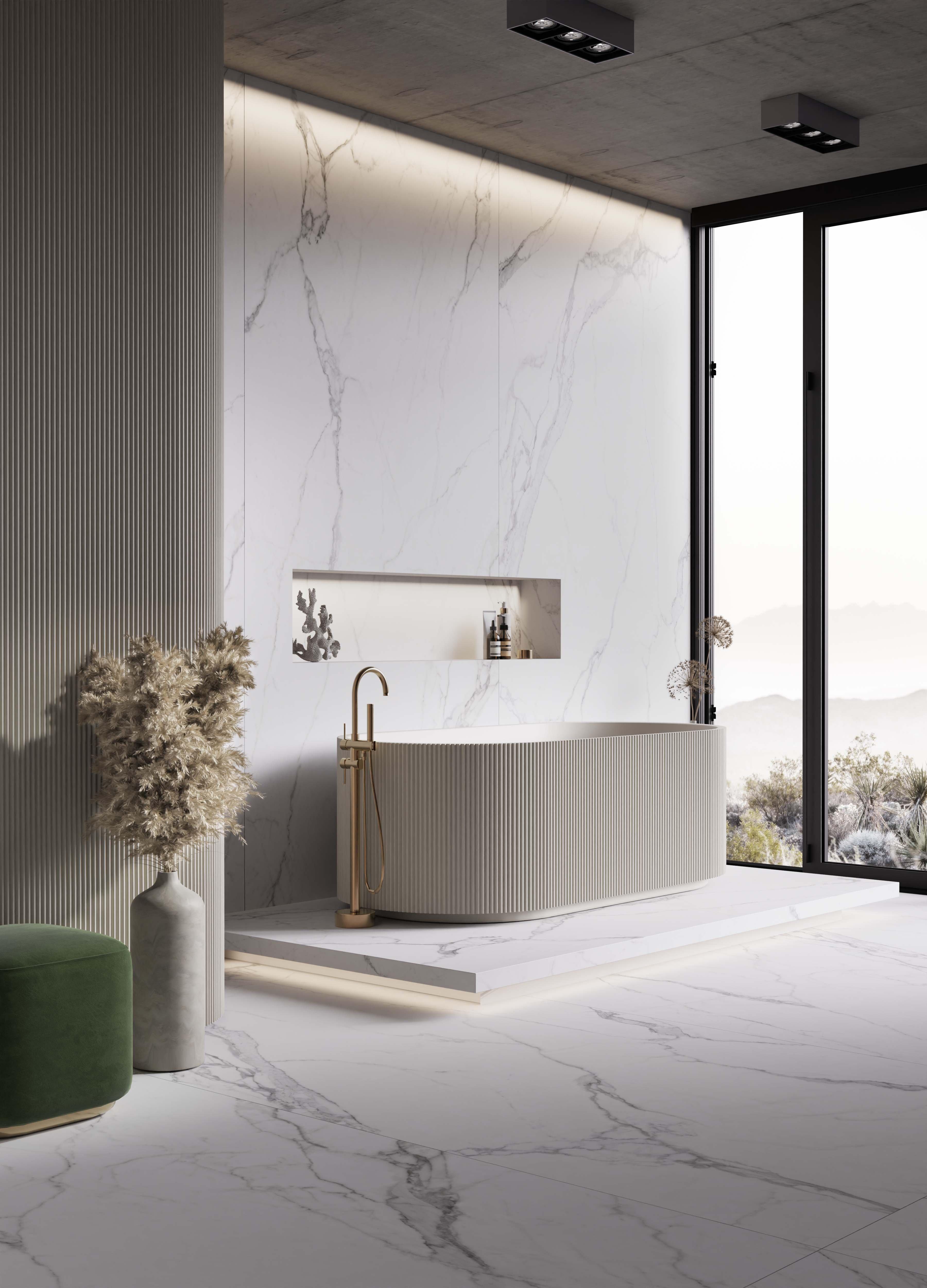 Sample - Aveiro Blanco Satin Porcelain Slab