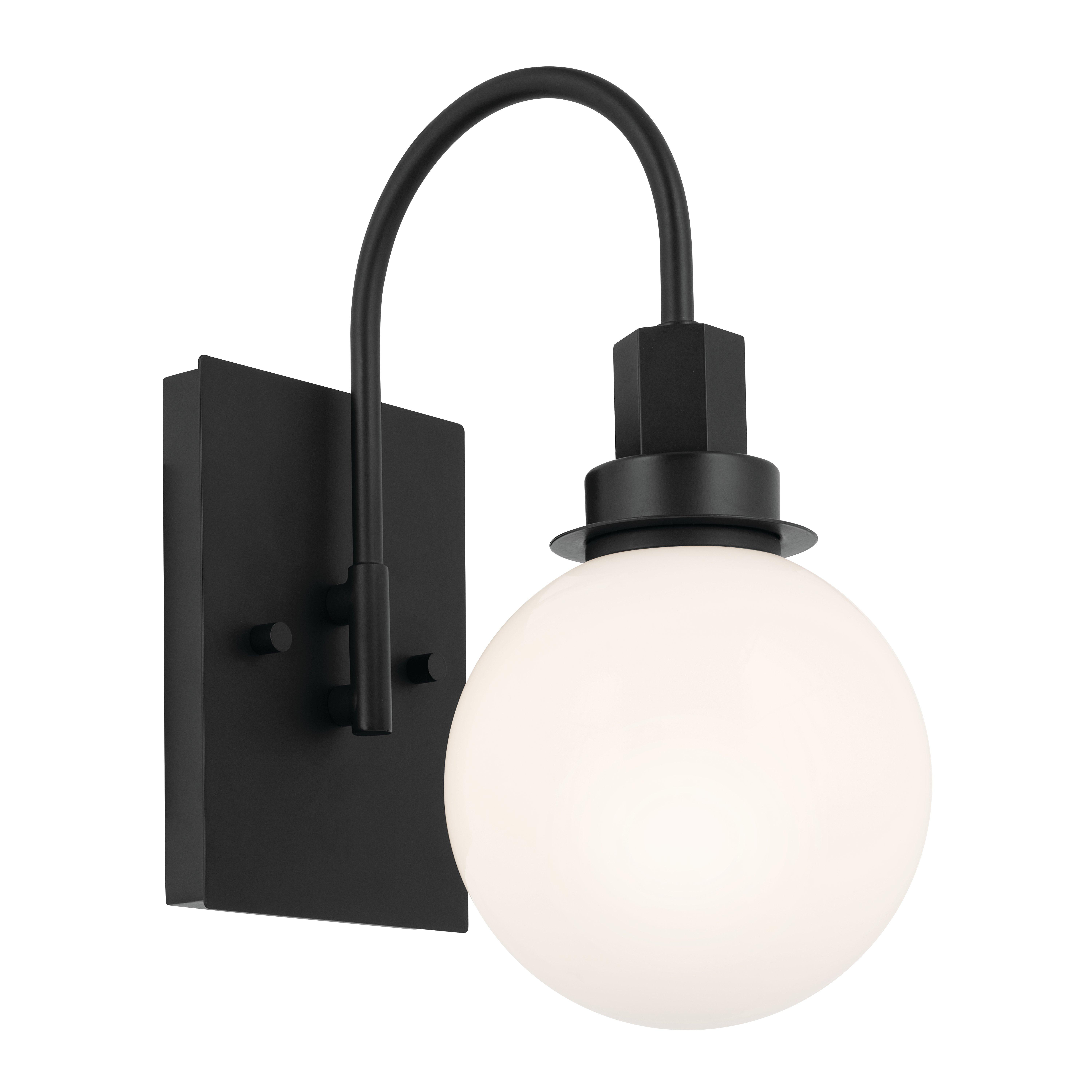 Hex Matte Black Single Sconce