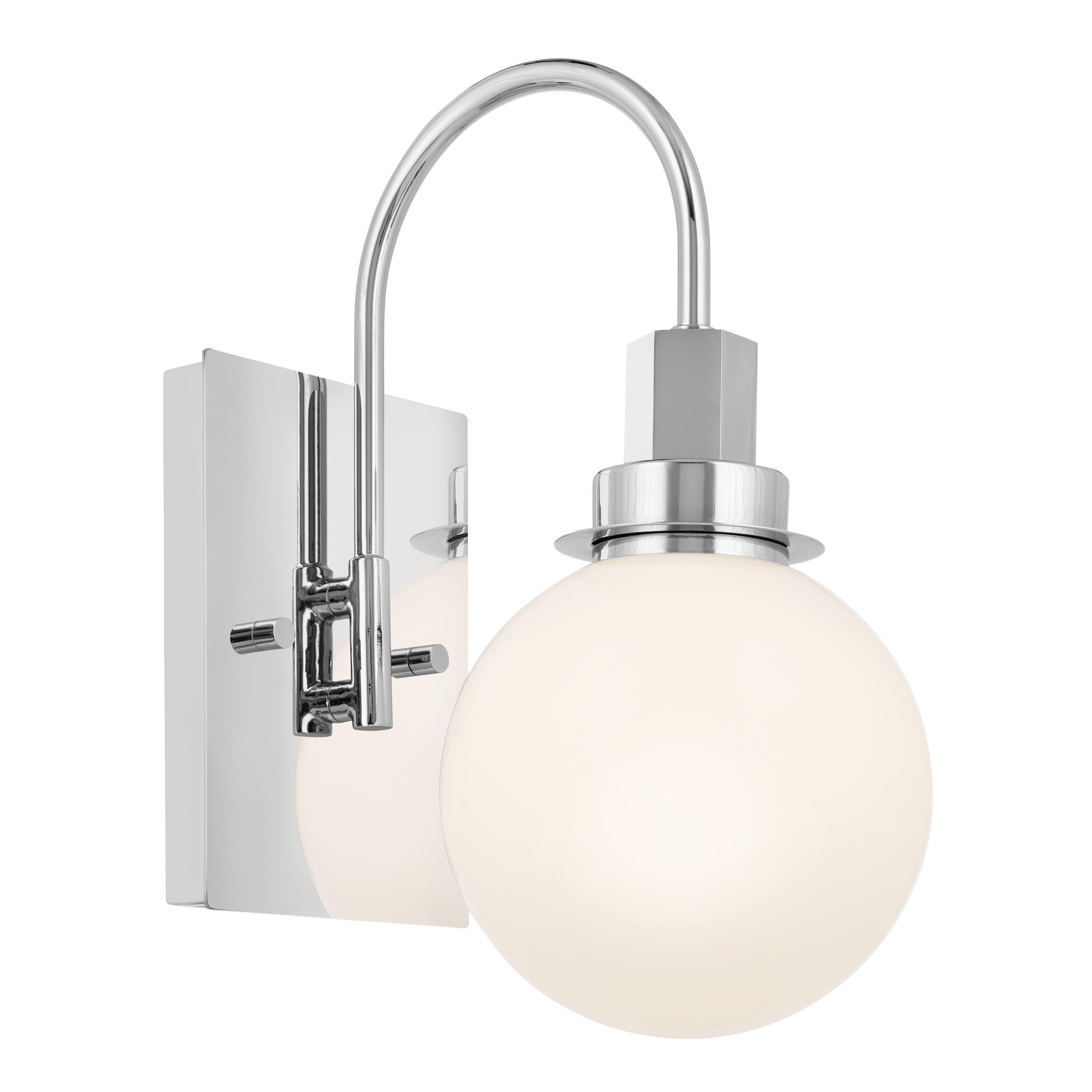 Hex Polished Chrome Single Sconce