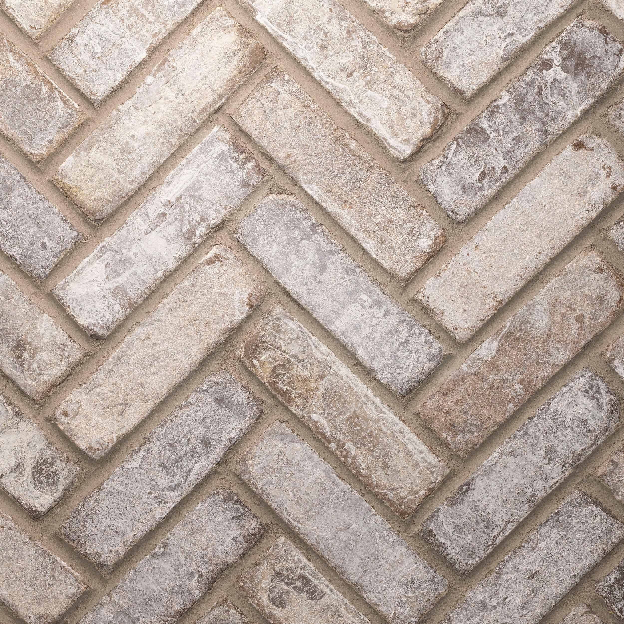 Tahoe Thin Brick Herringbone Panel