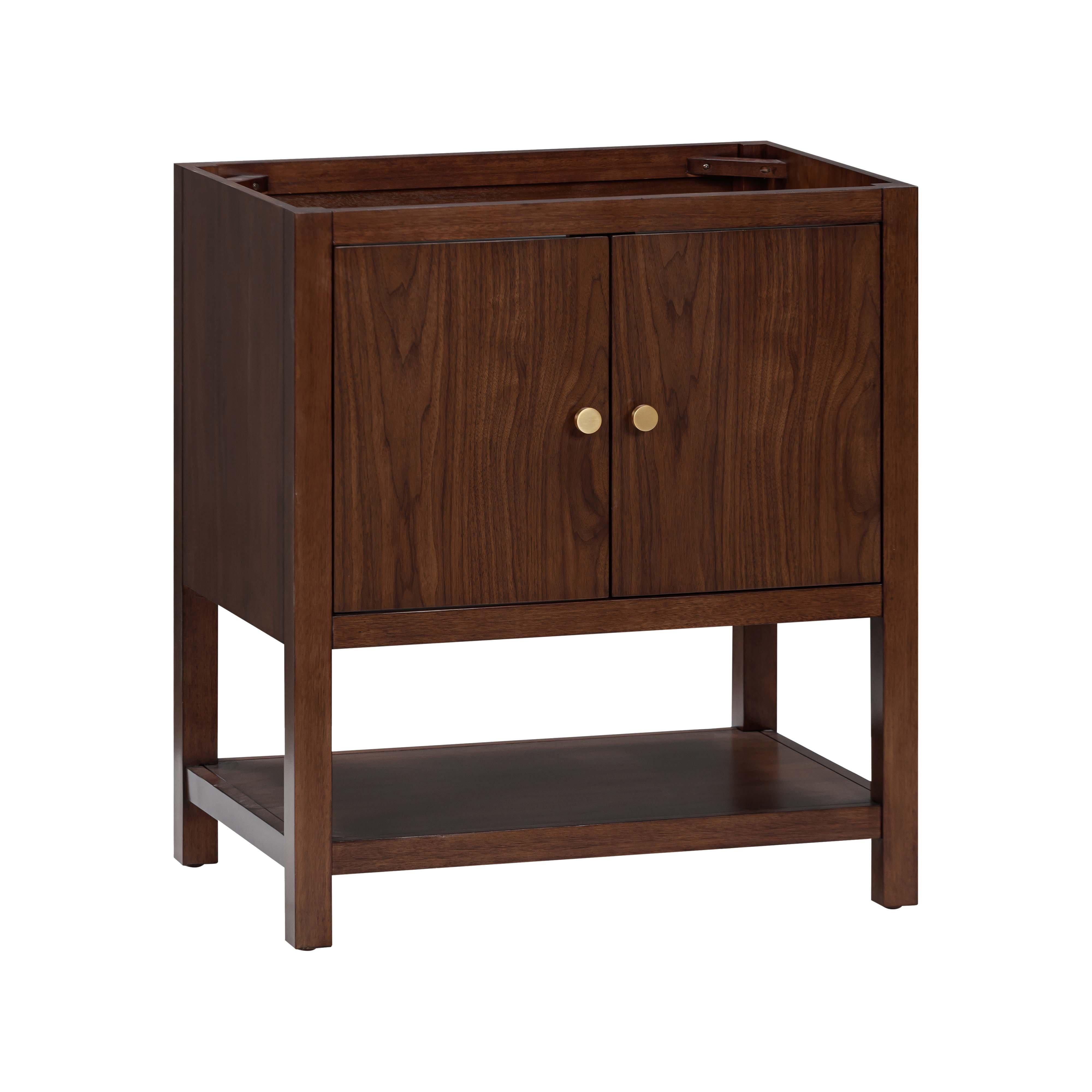 Zora 30 in. Walnut Brown Single Vanity Base