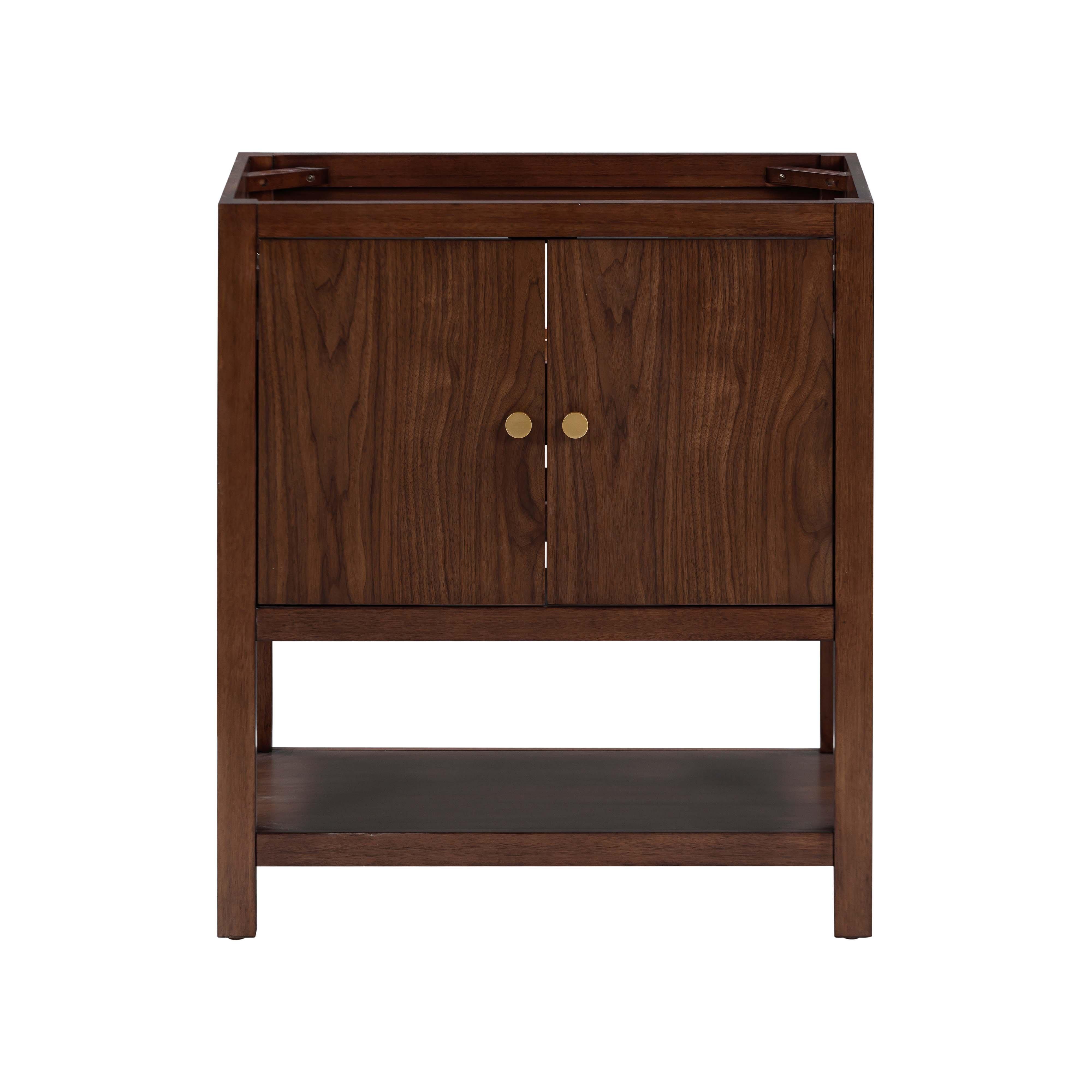 Zora 30 in. Walnut Brown Single Vanity Base