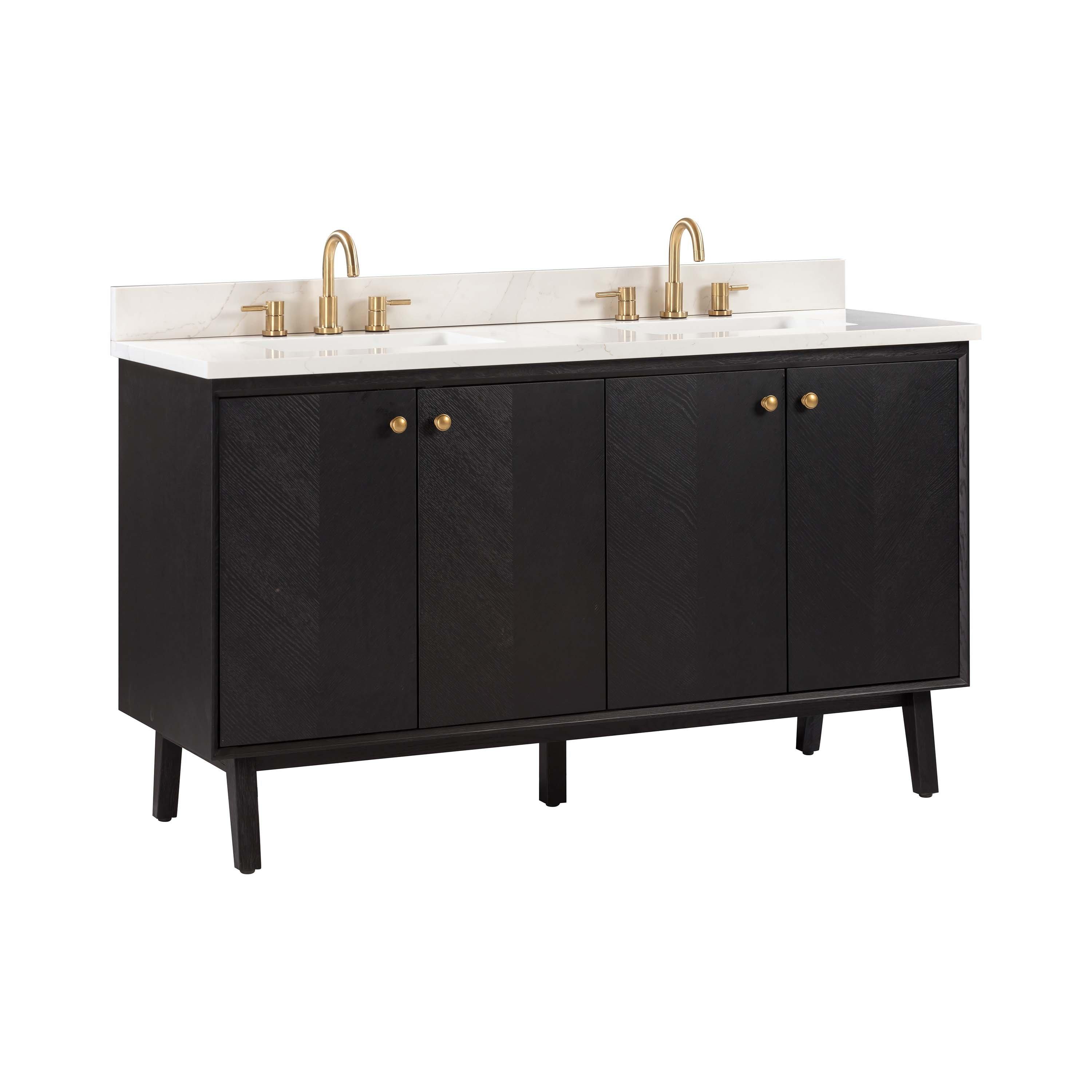 Adrian Vanity with Calacatta Quartz Top