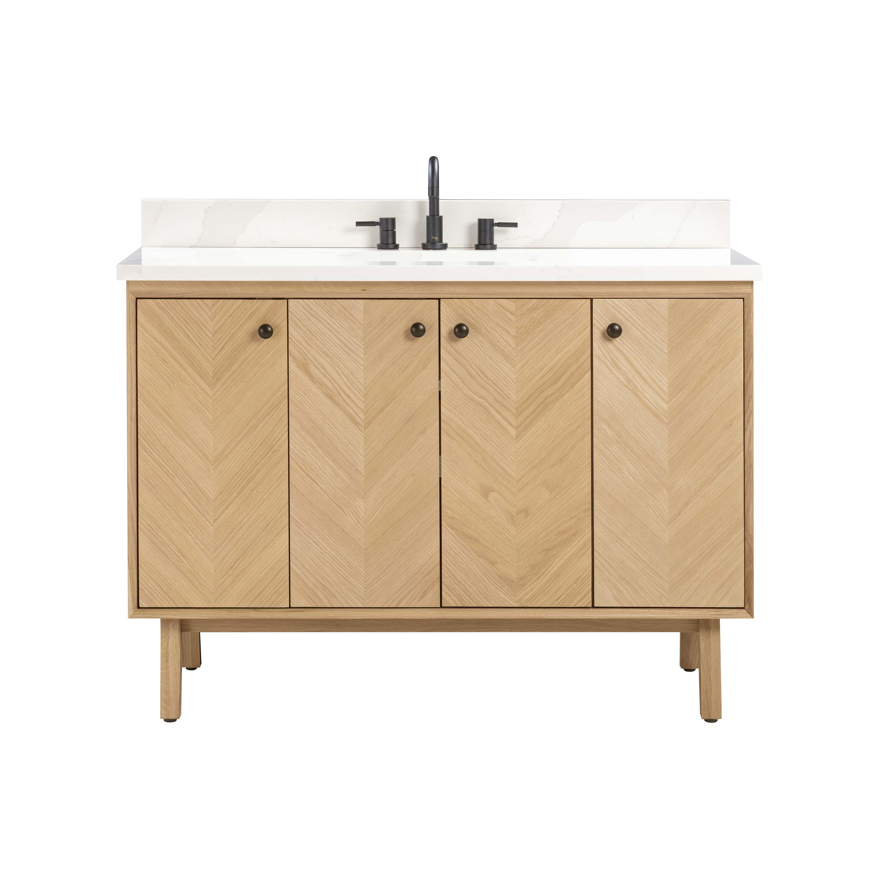 Adrian Vanity with Calacatta Quartz Top