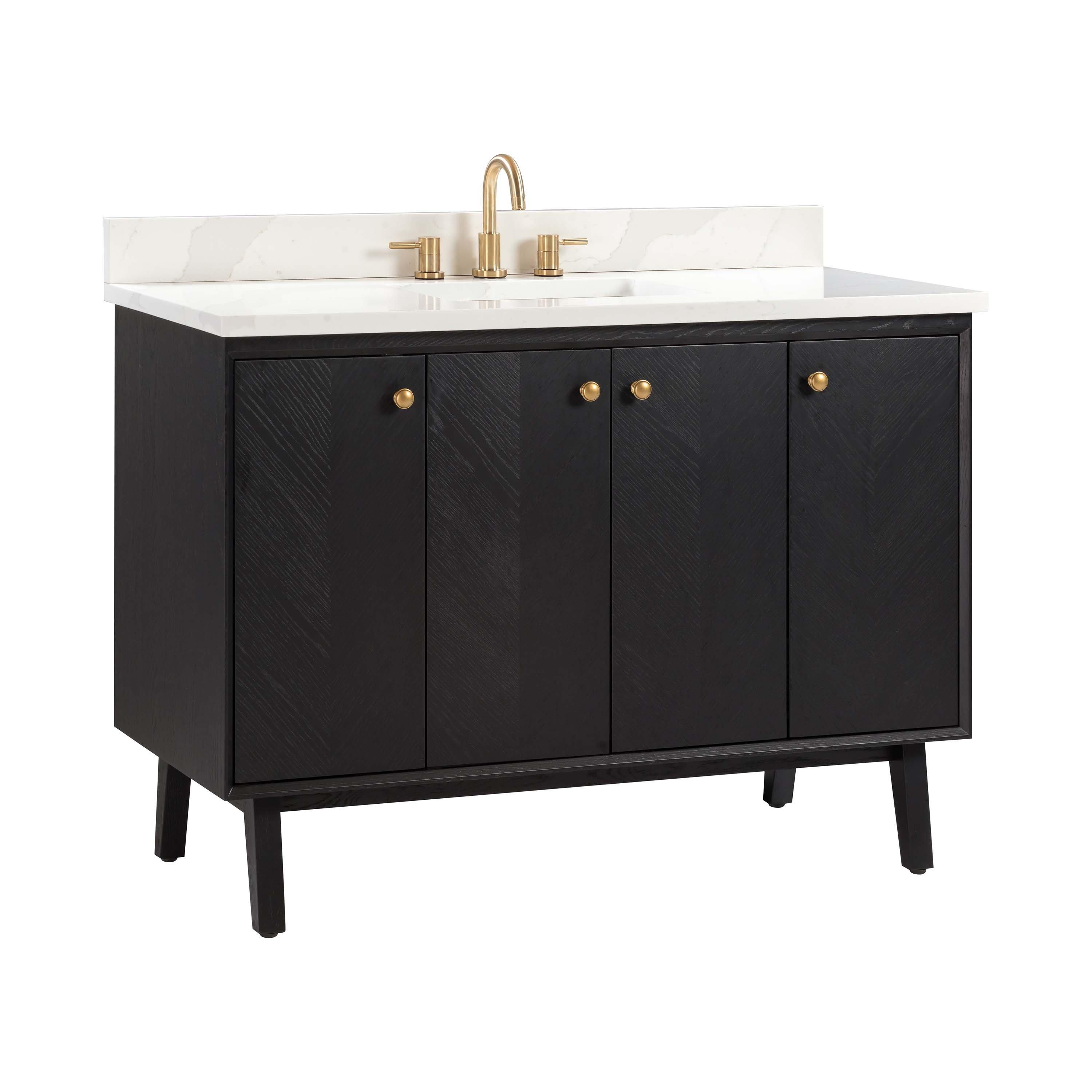 Adrian Vanity with Calacatta Quartz Top
