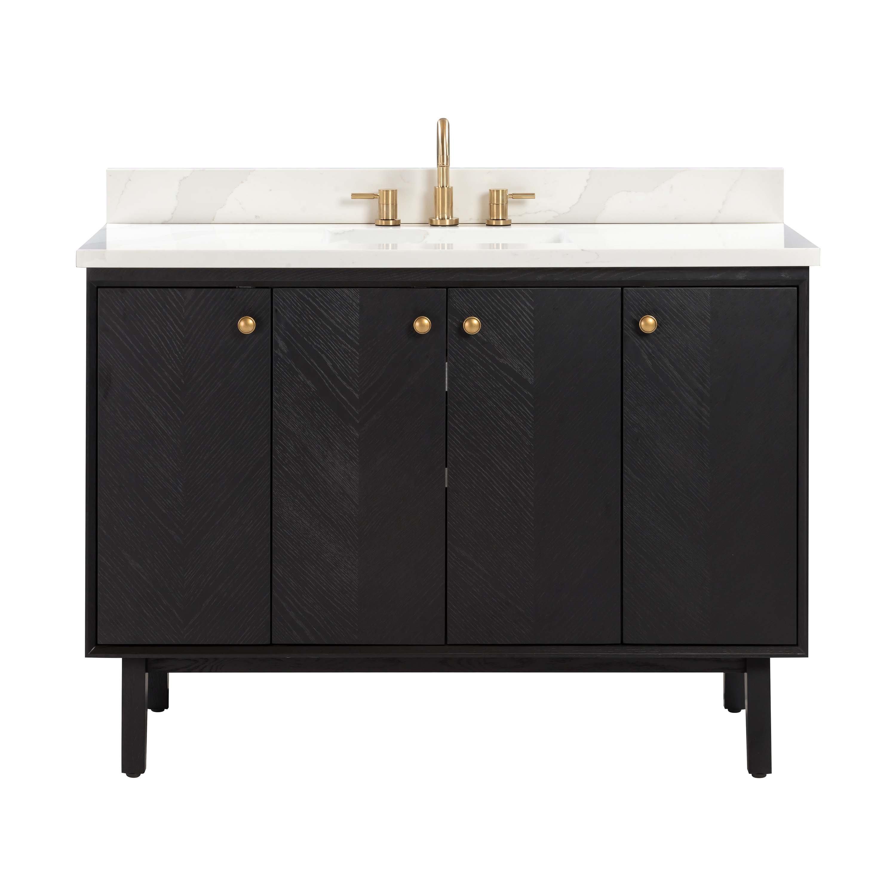 Adrian Vanity with Calacatta Quartz Top