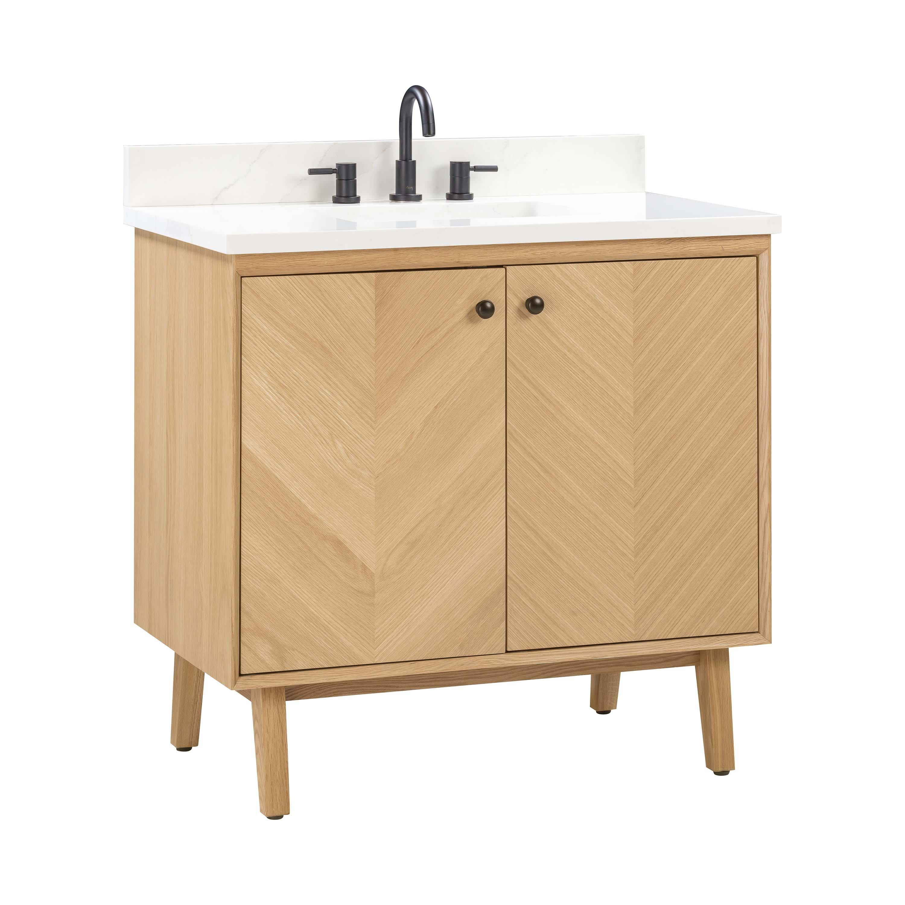 Adrian Vanity with Calacatta Quartz Top