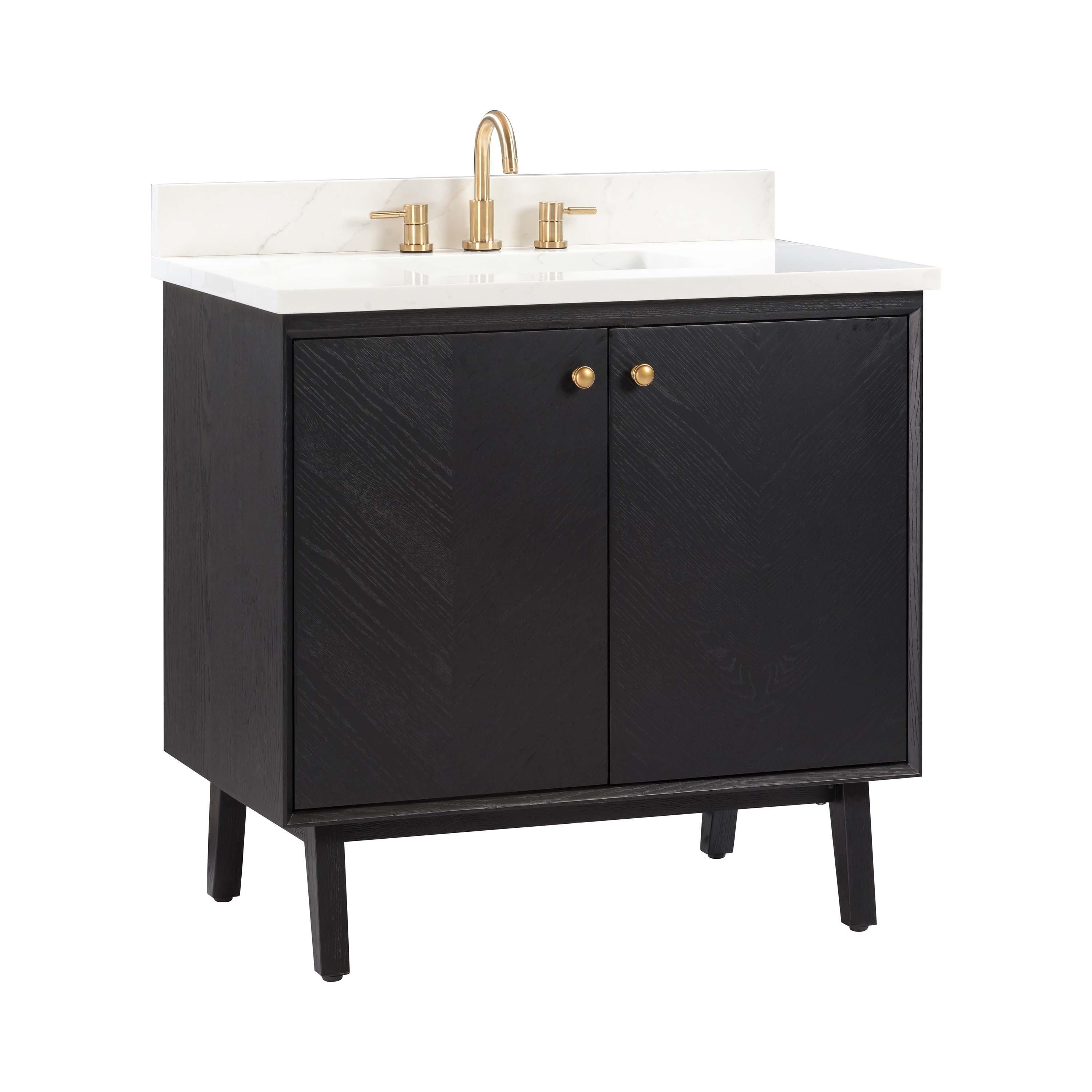 Adrian Vanity with Calacatta Quartz Top
