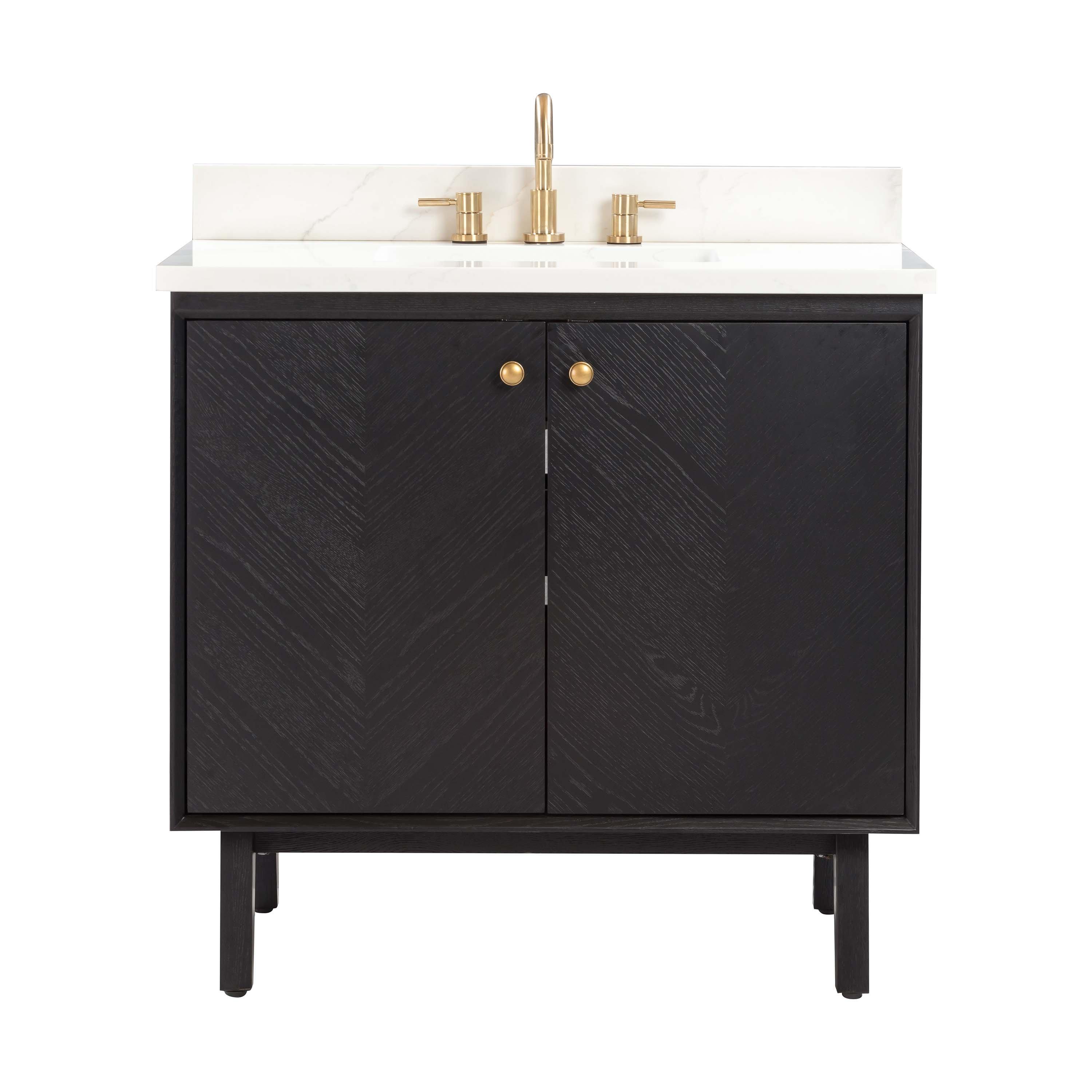 Adrian Vanity with Calacatta Quartz Top