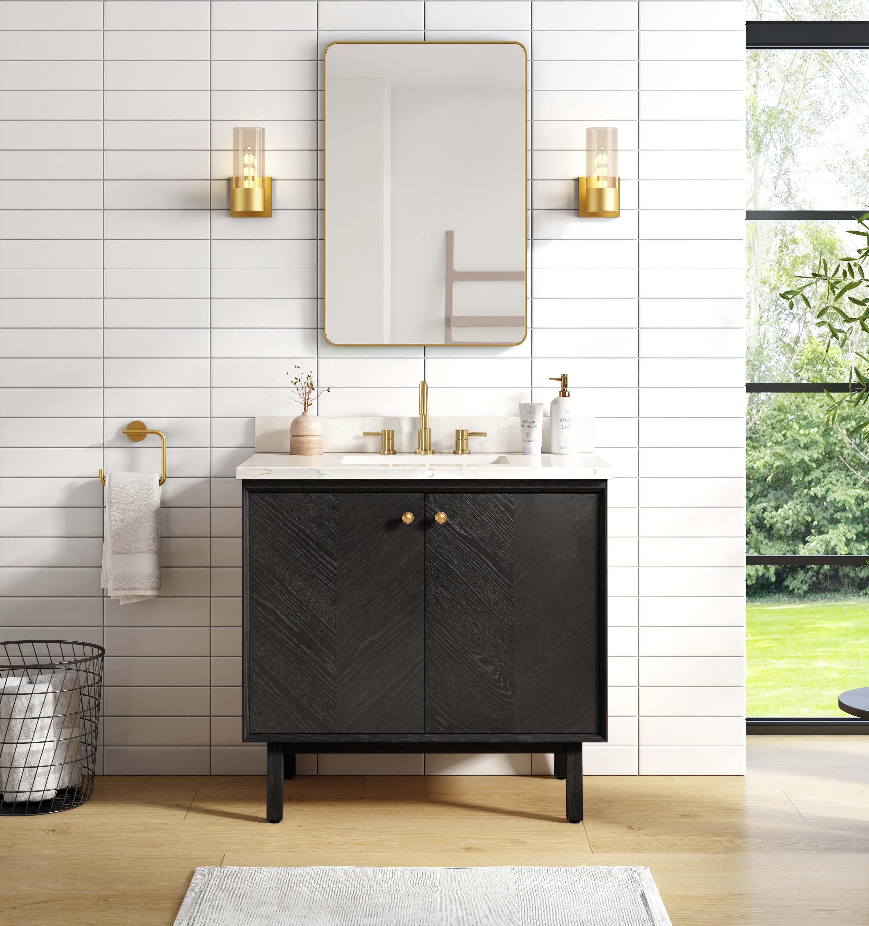 Adrian Vanity with Calacatta Quartz Top