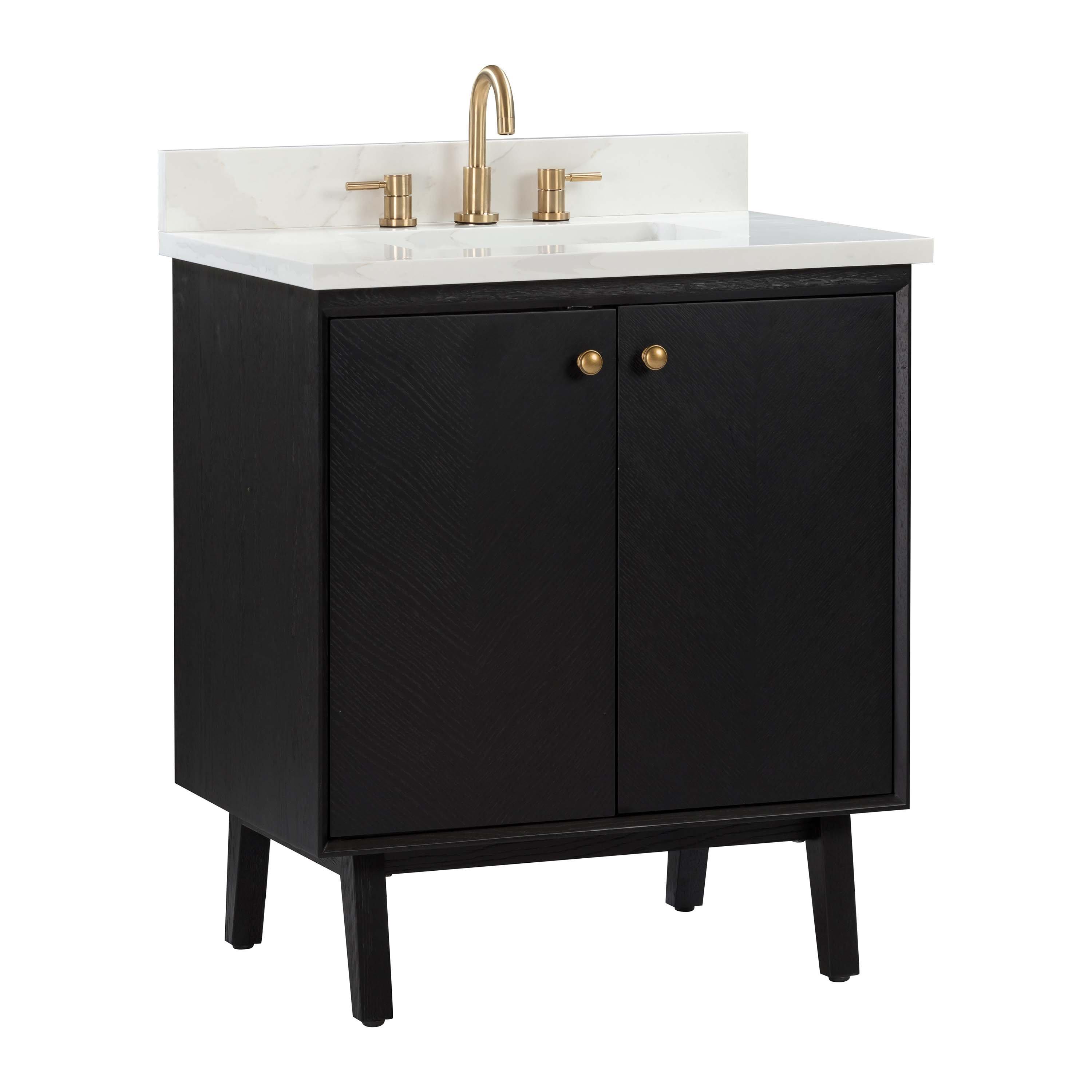 Adrian Vanity with Calacatta Quartz Top