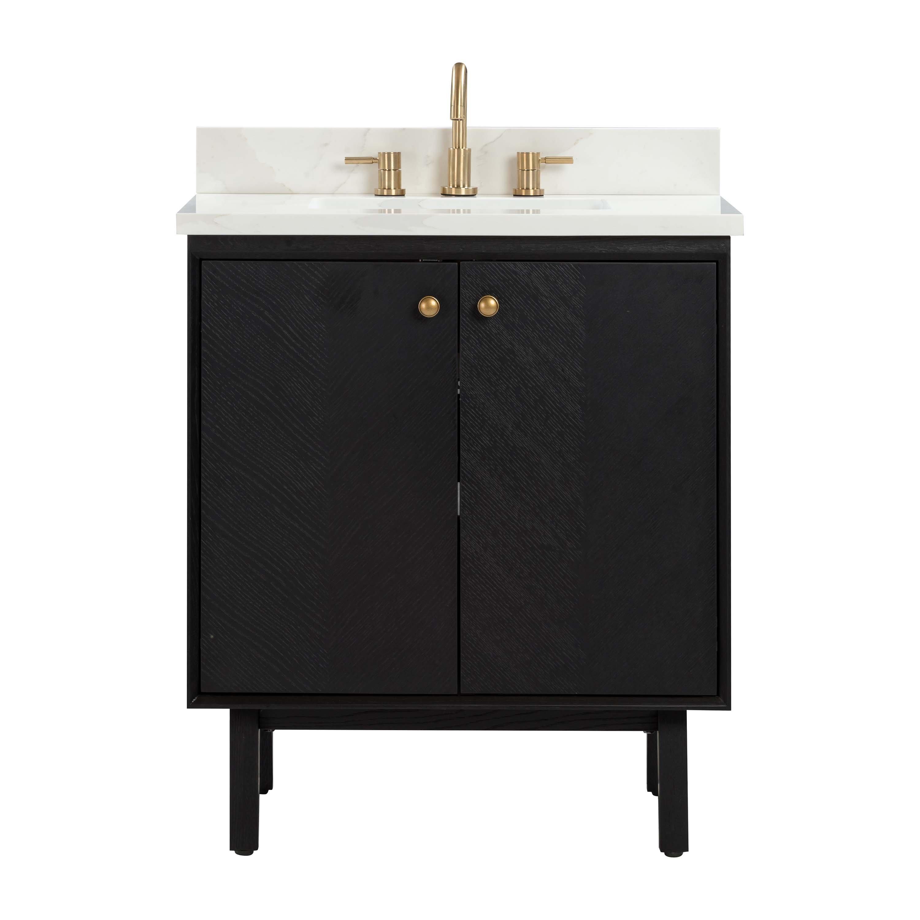 Adrian Vanity with Calacatta Quartz Top