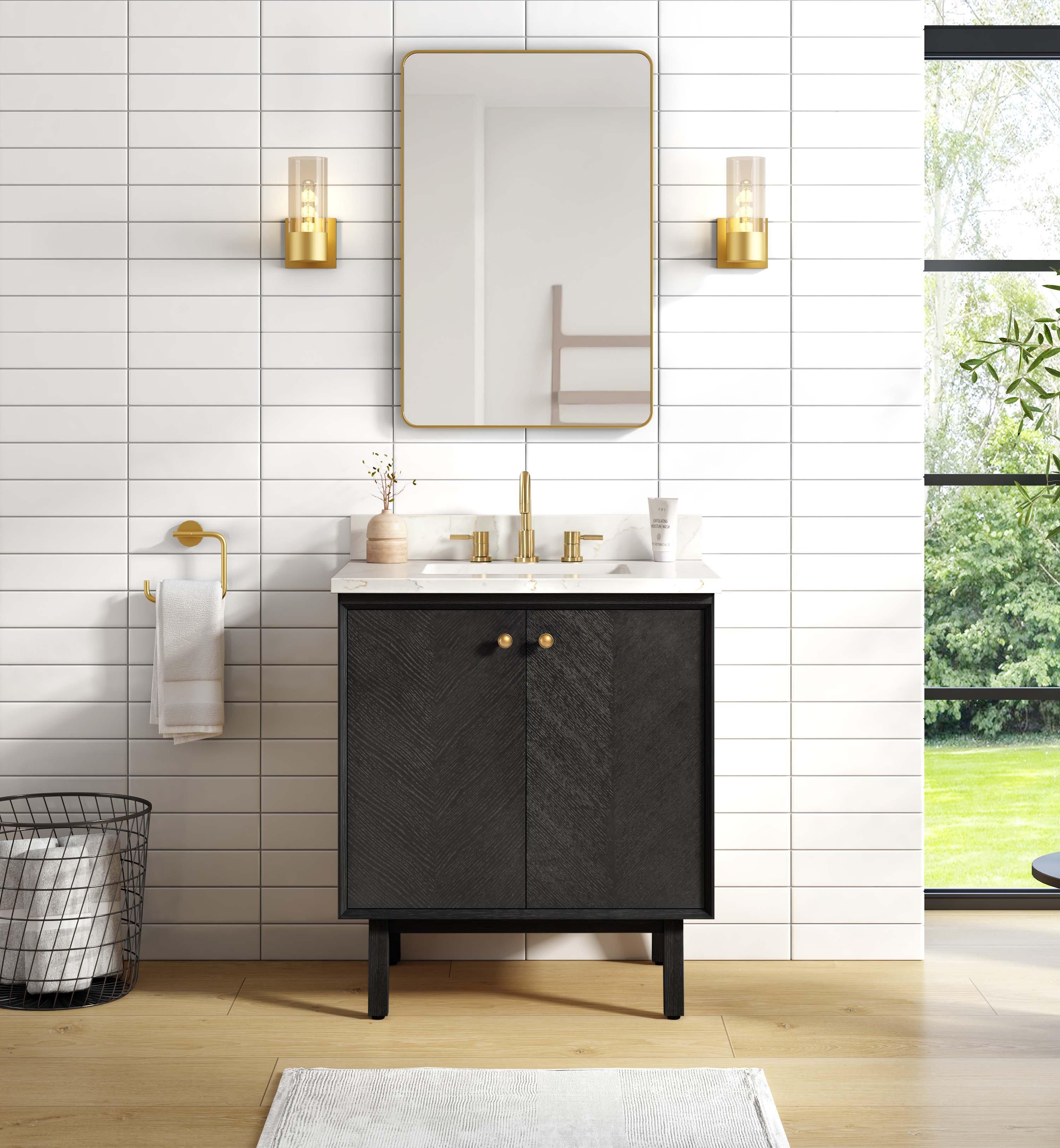 Adrian Vanity with Calacatta Quartz Top
