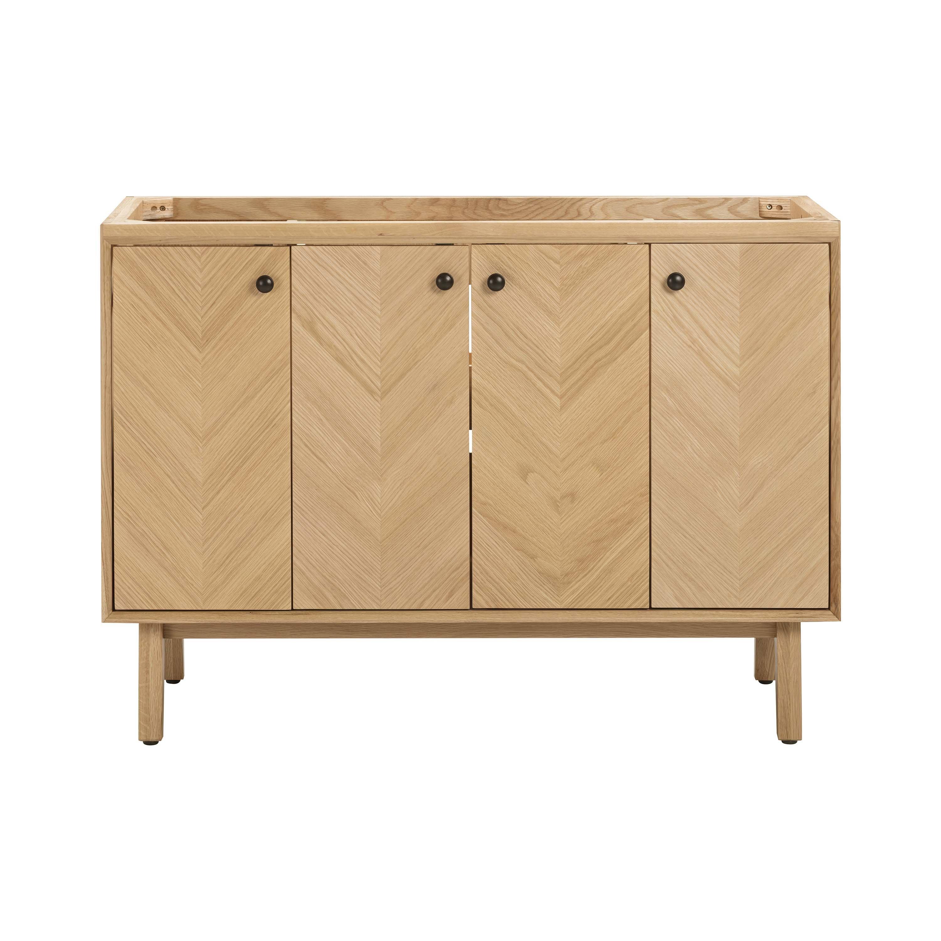 Adrian 48 in. Natural Oak Single Vanity Base