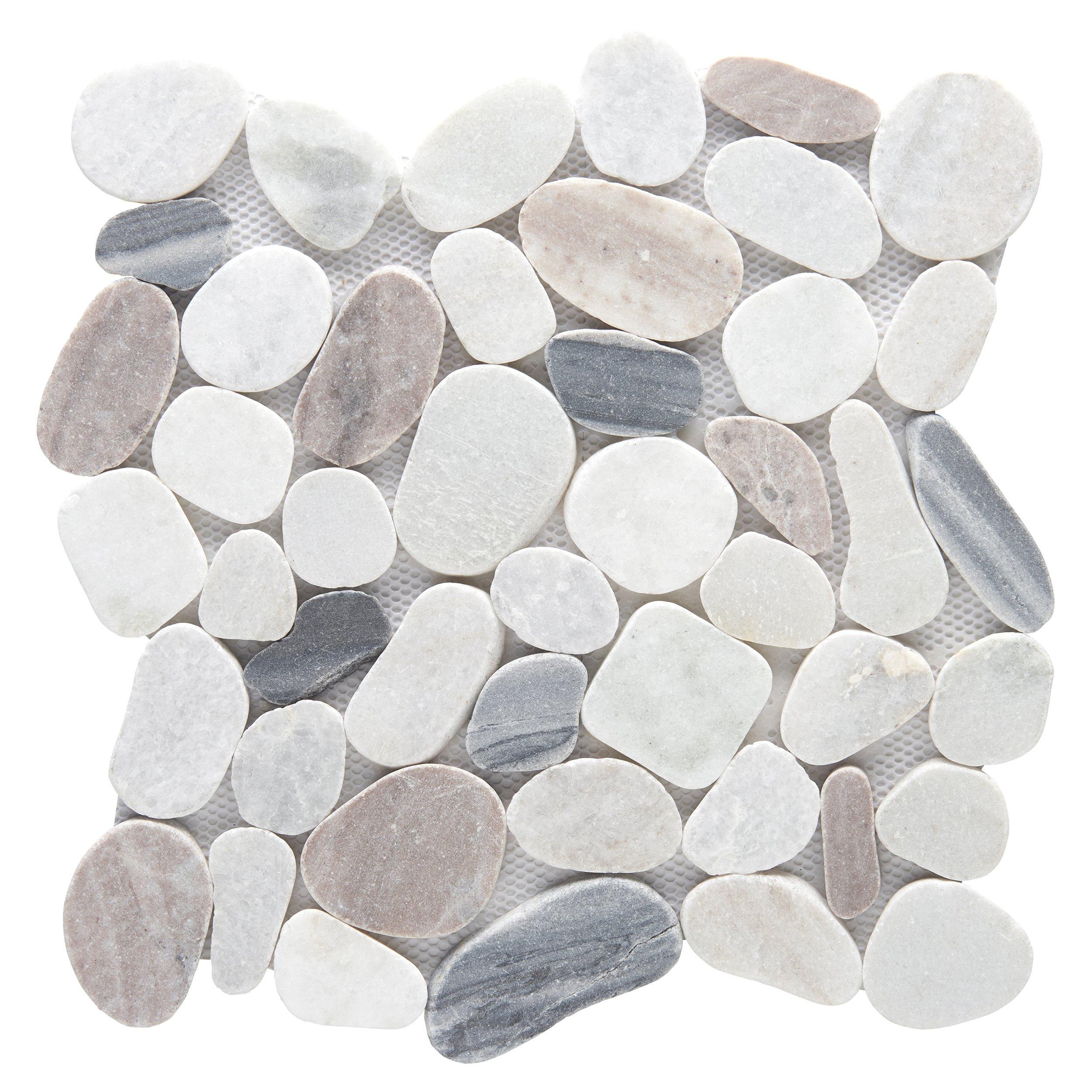 Rainier Pebble Tumbled Marble Mosaic