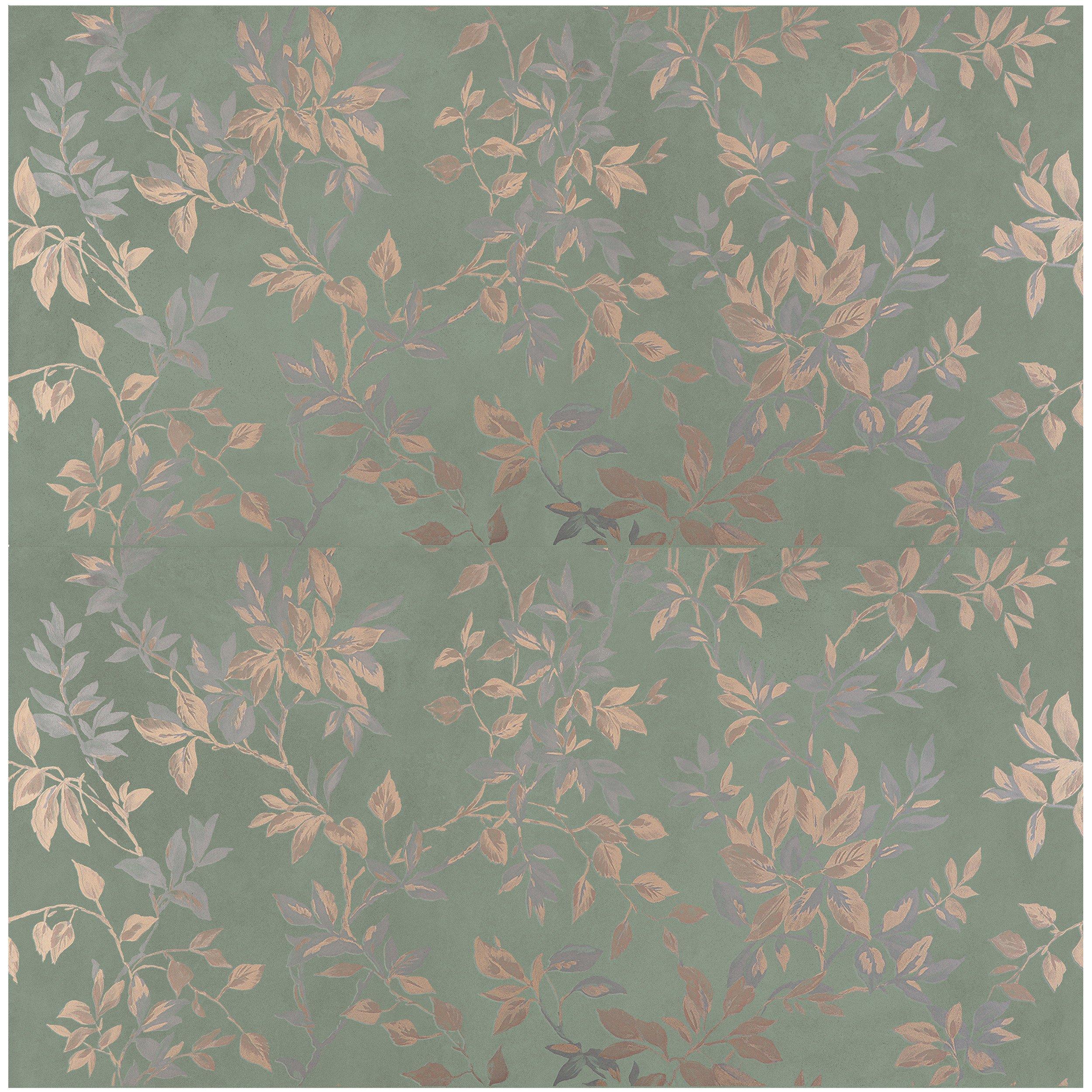 Celine Verde Floral Porcelain Tile
