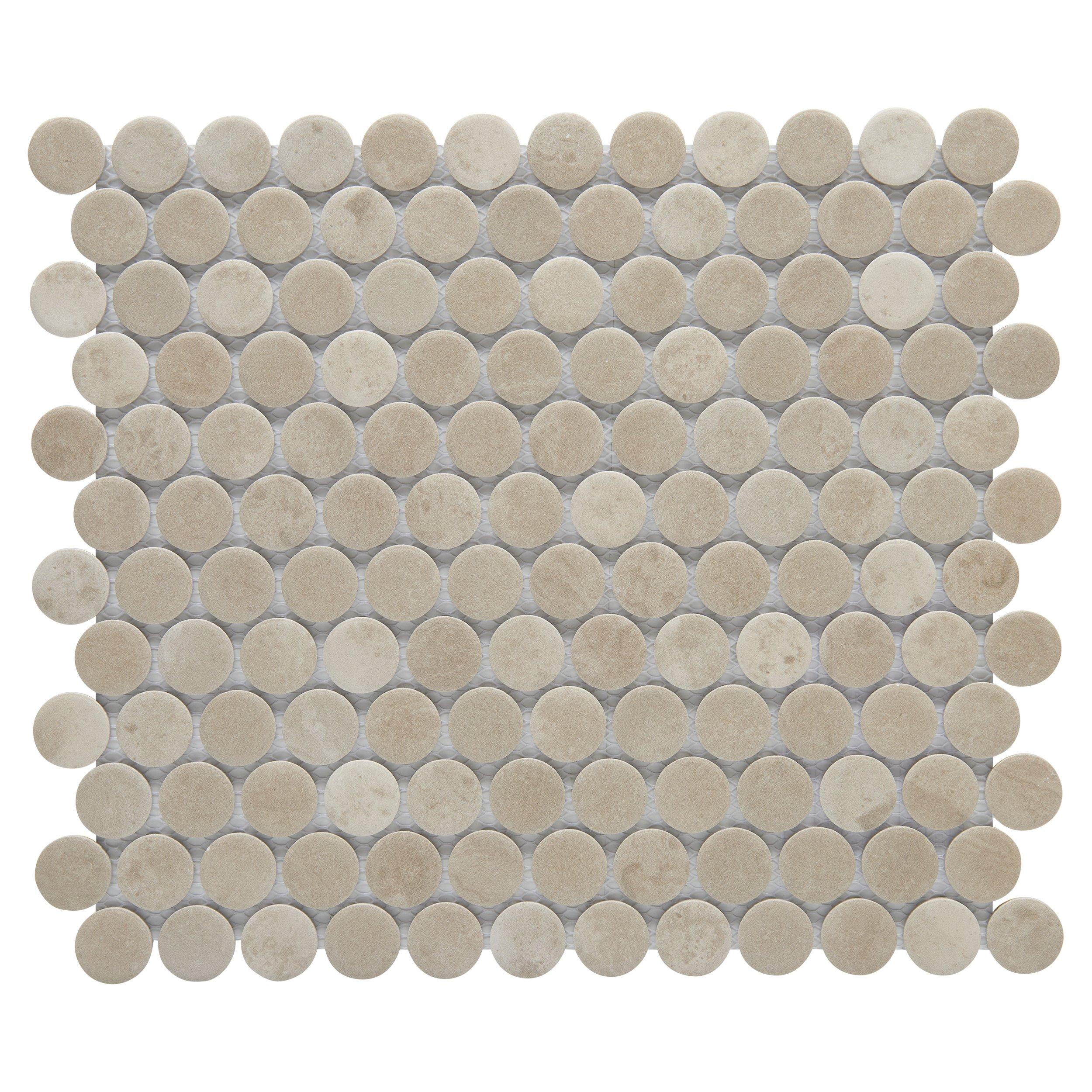 Mink Penny Matte Porcelain Mosaic