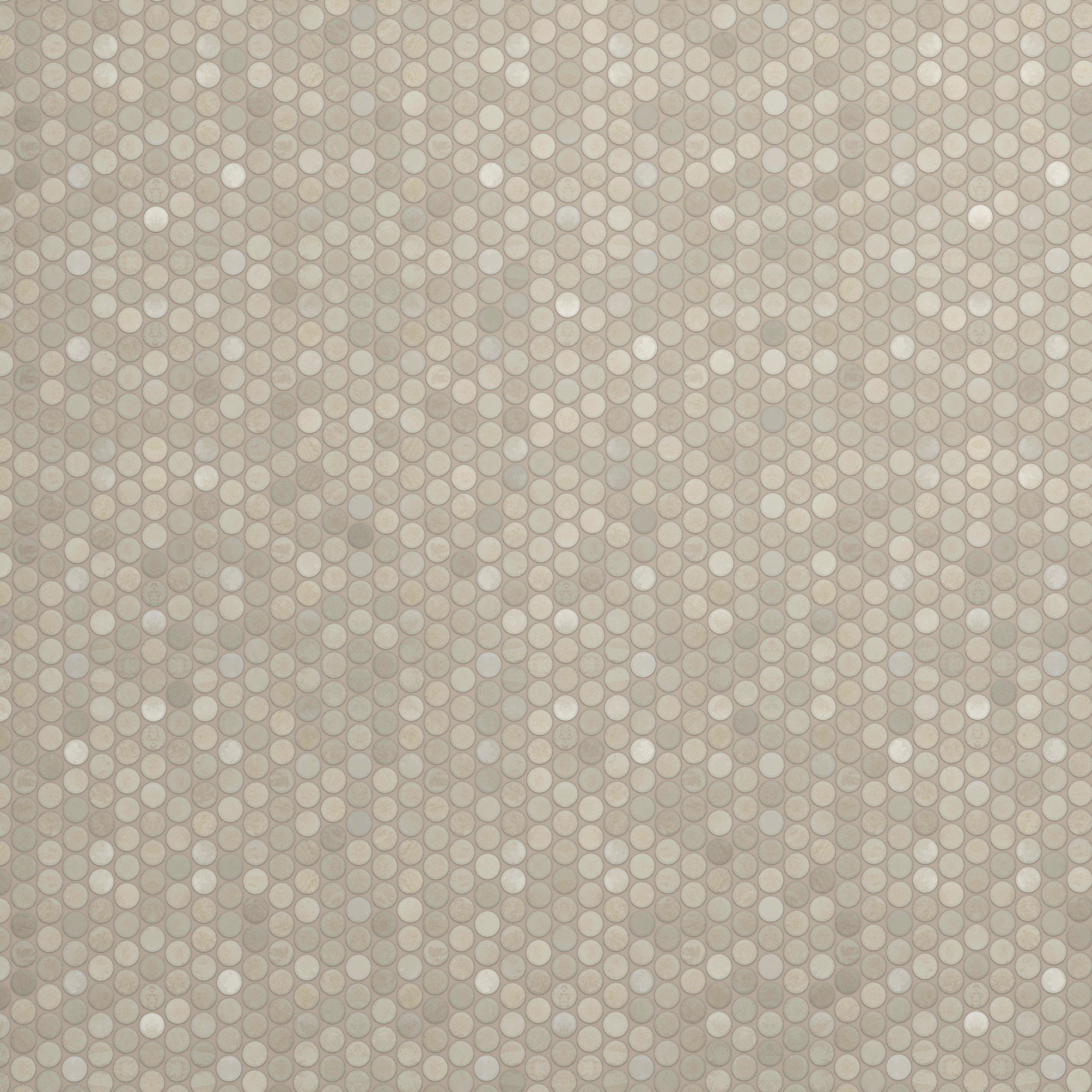 Mink Penny Matte Porcelain Mosaic