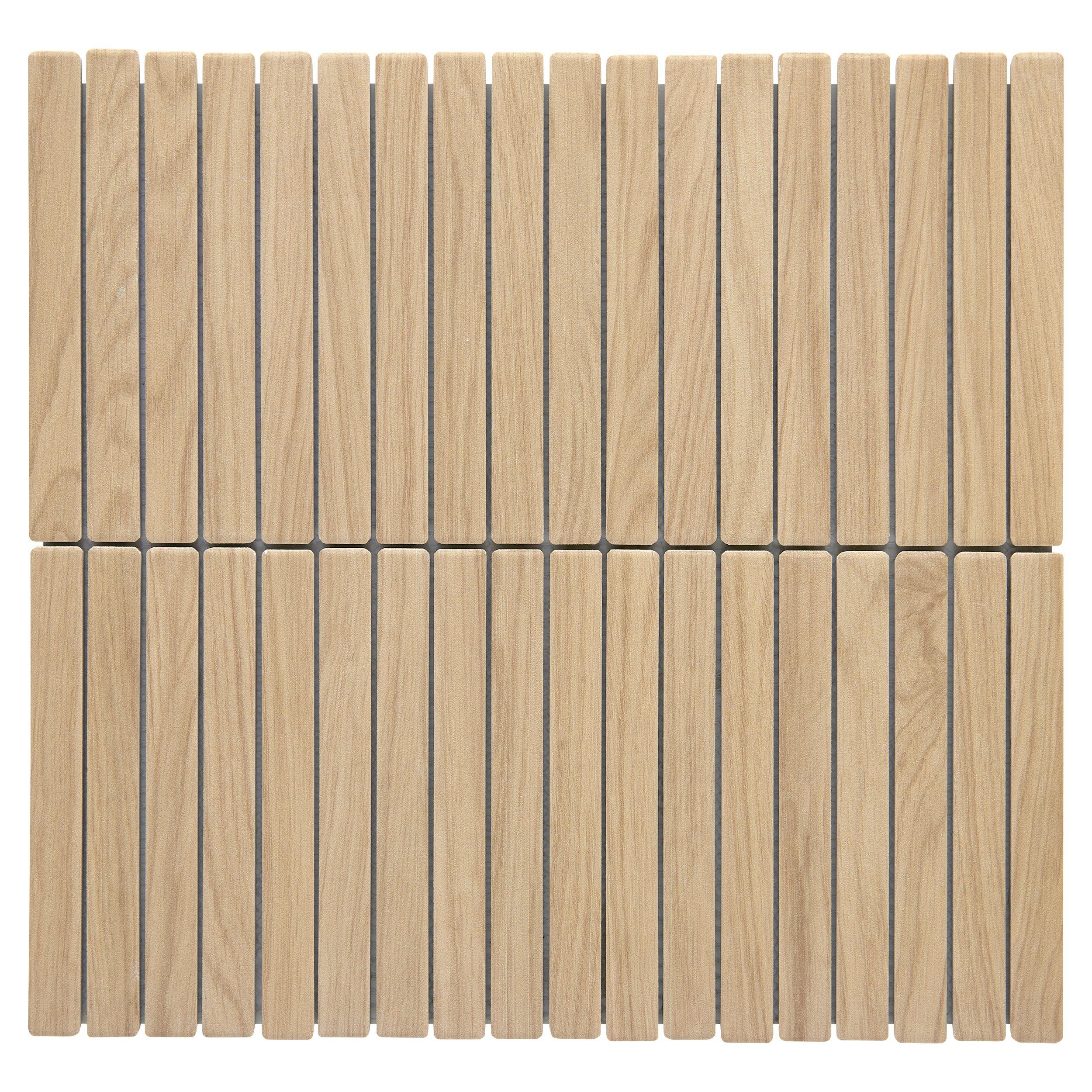 Oak Wood Look Stack Porcelain Mosaic