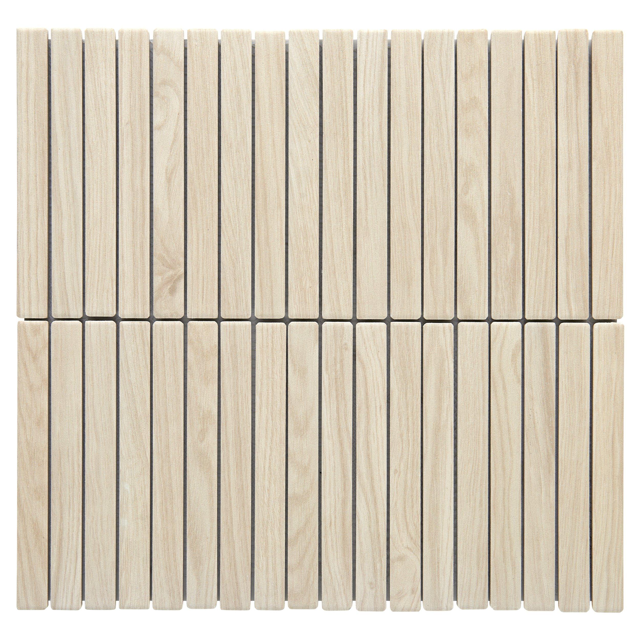 Maple Wood Look Stack Porcelain Mosaic