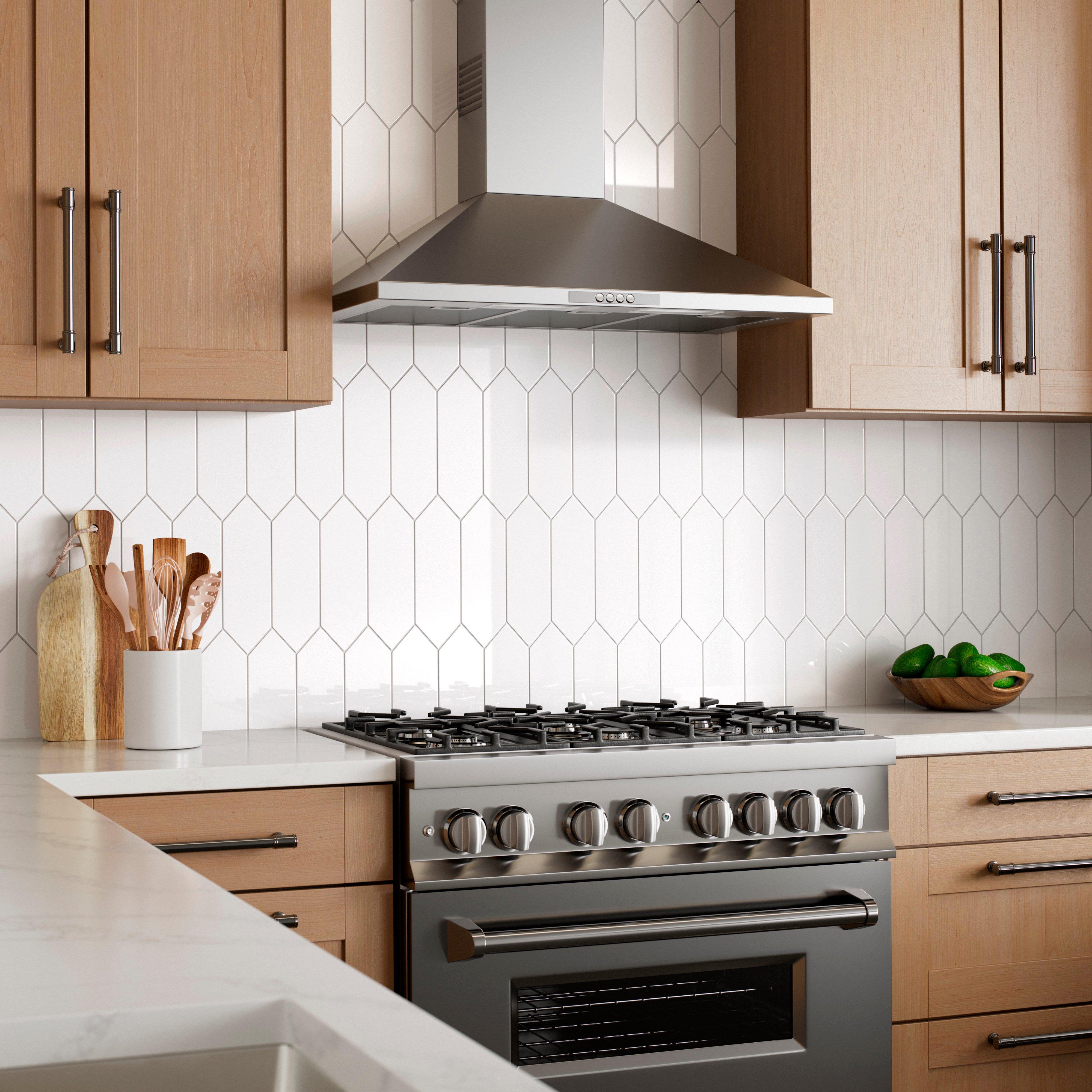 White Picket Polished Tile