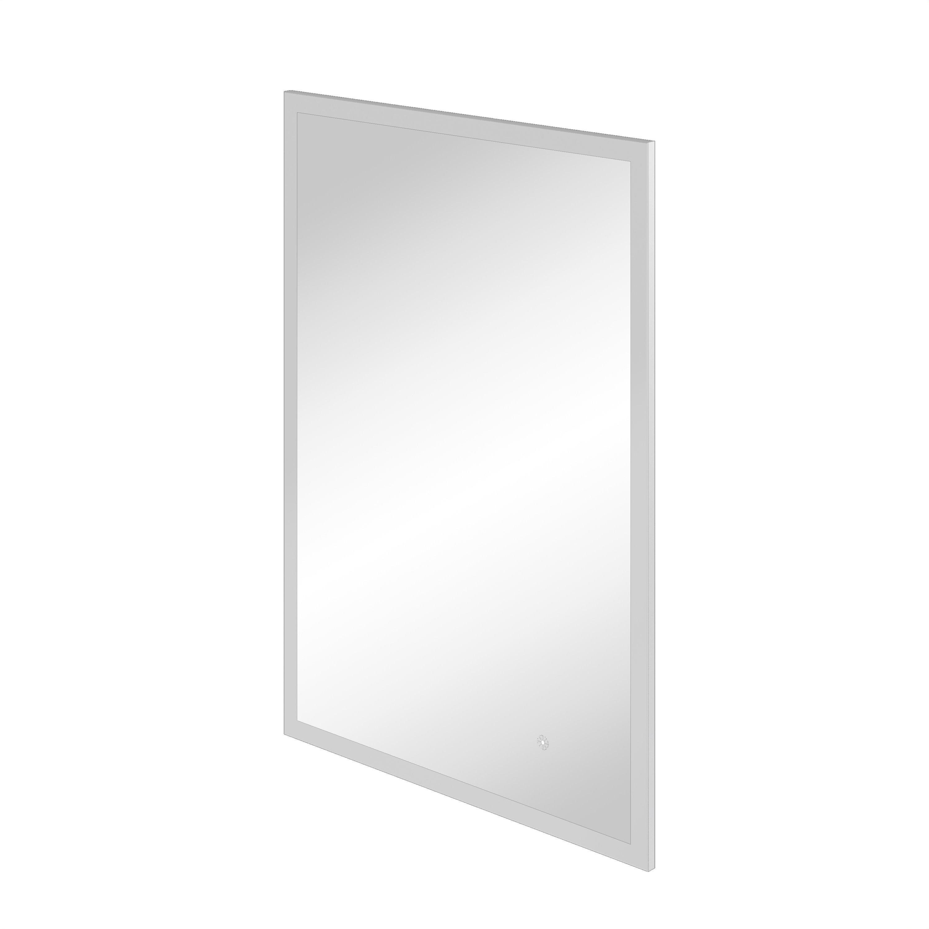 Chattam 24 in. Brushed Nickel Backlit Mirror