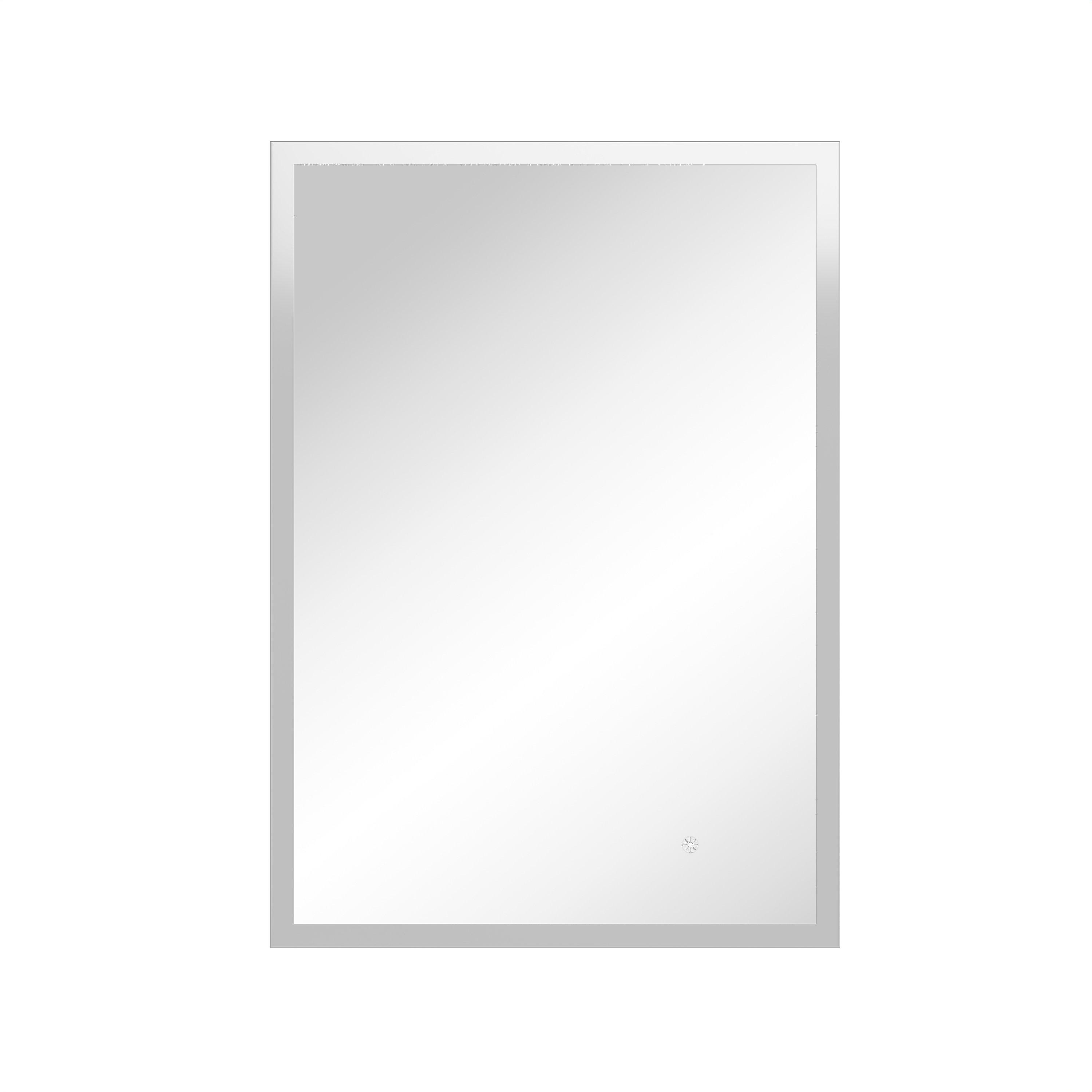 Chattam 24 in. Brushed Nickel Backlit Mirror