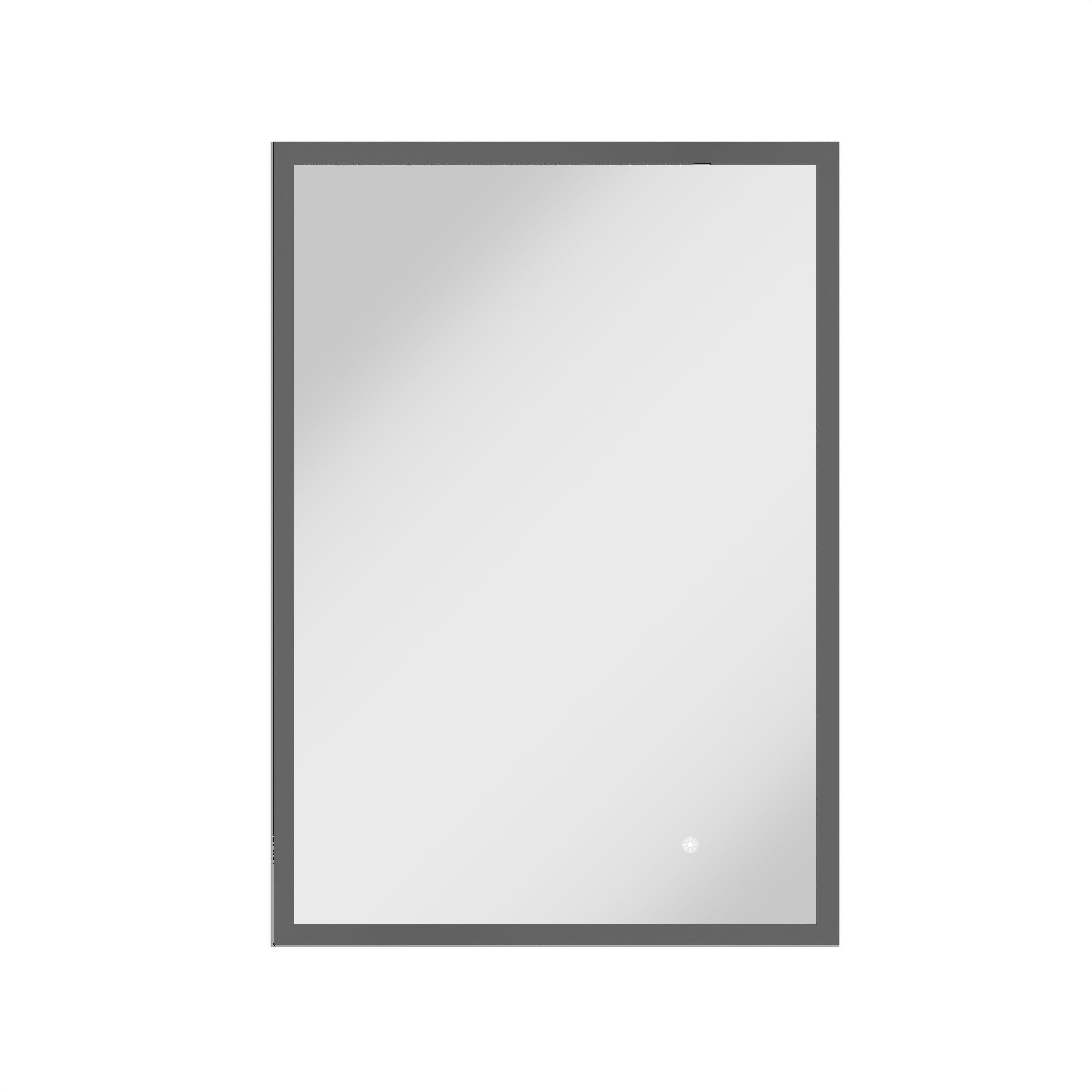 Chattam 24 in. Matte Black Backlit Mirror