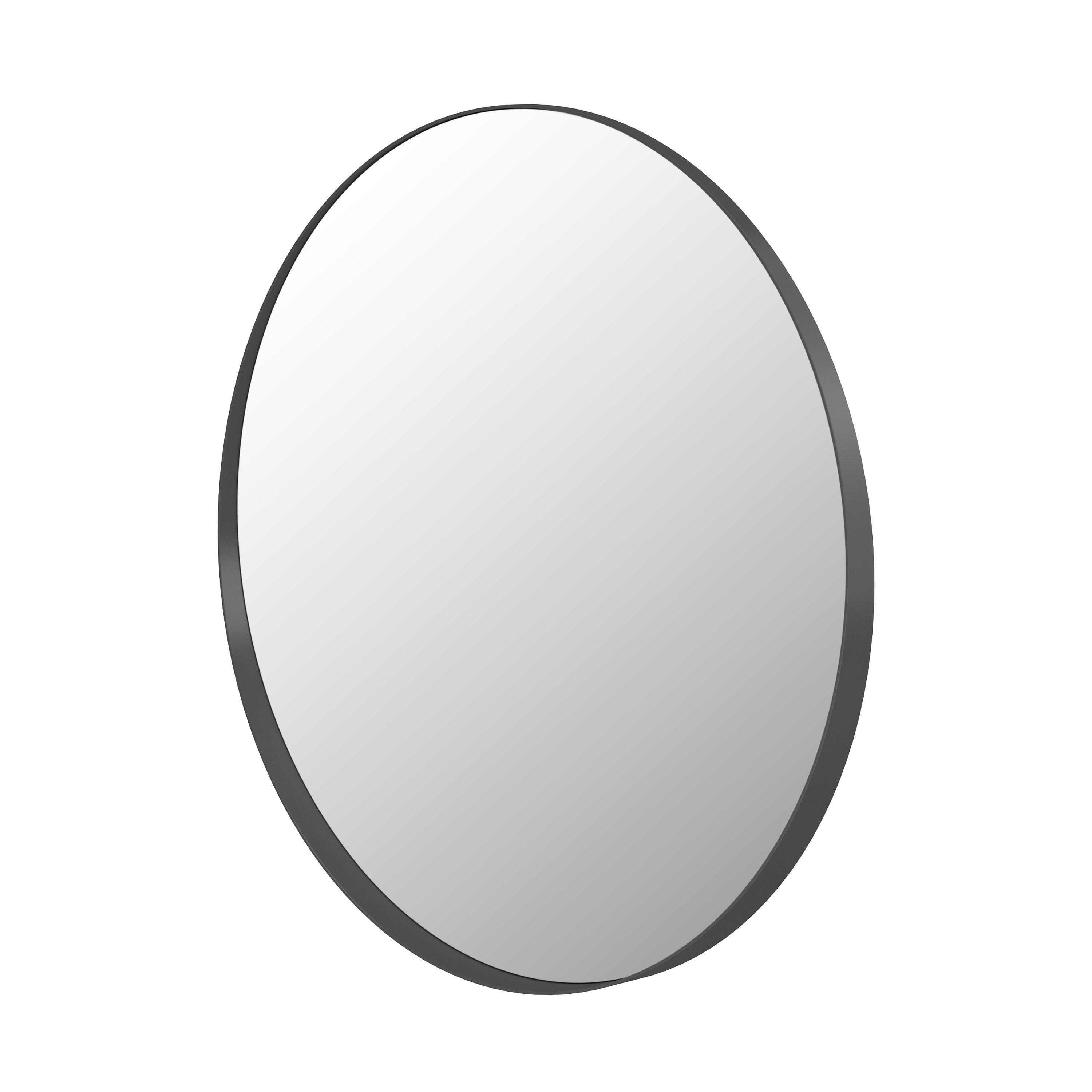 Oakleigh 30 in. Matte Black Mirror