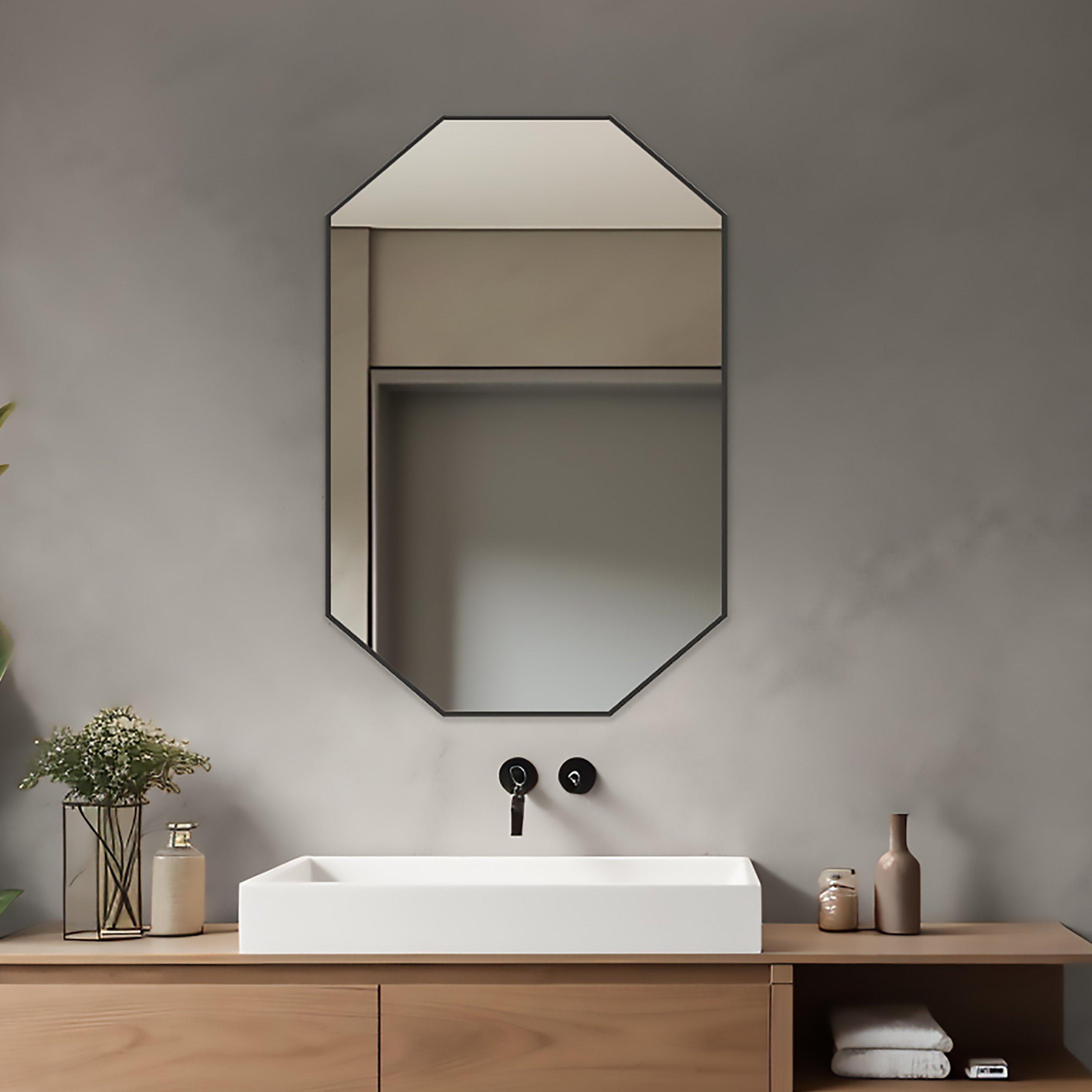 Meriel 24 in. Matte Black Mirror