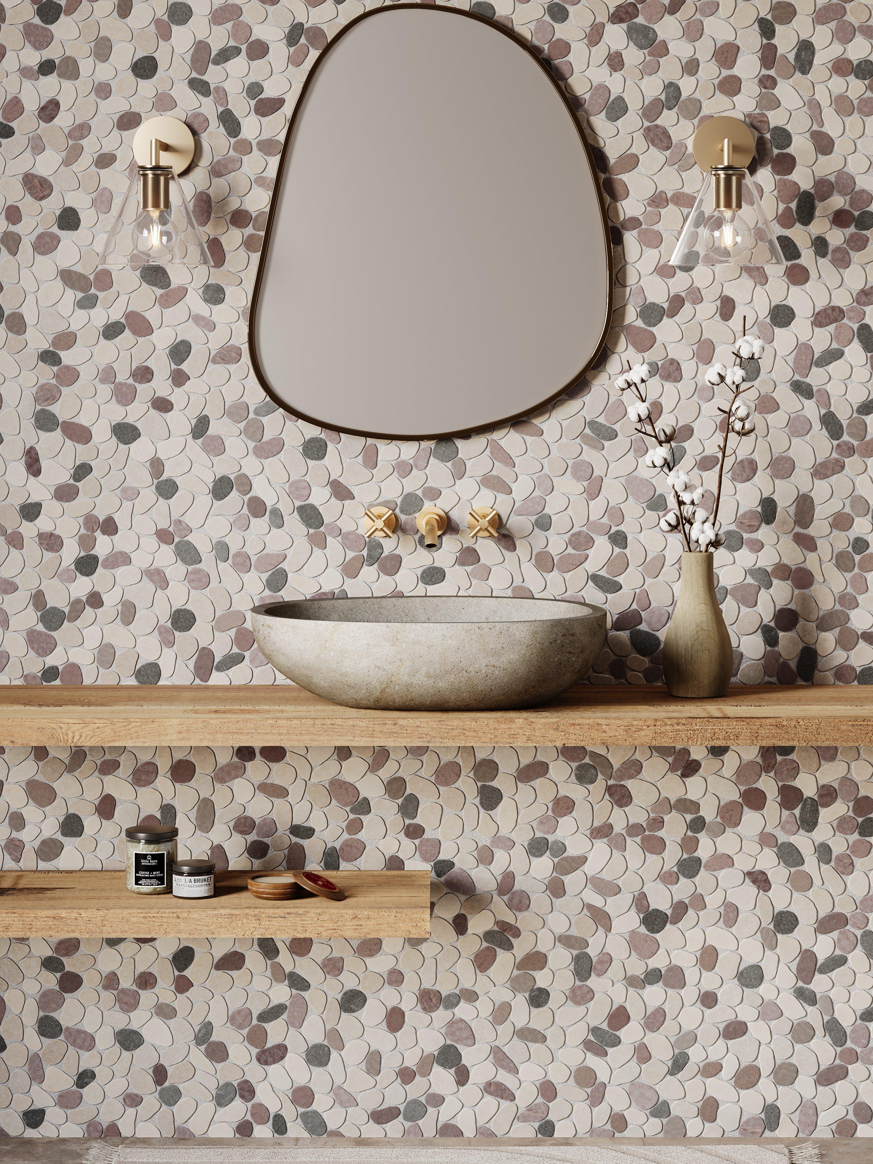 River Canyon Tumbled Pebble Mosaic