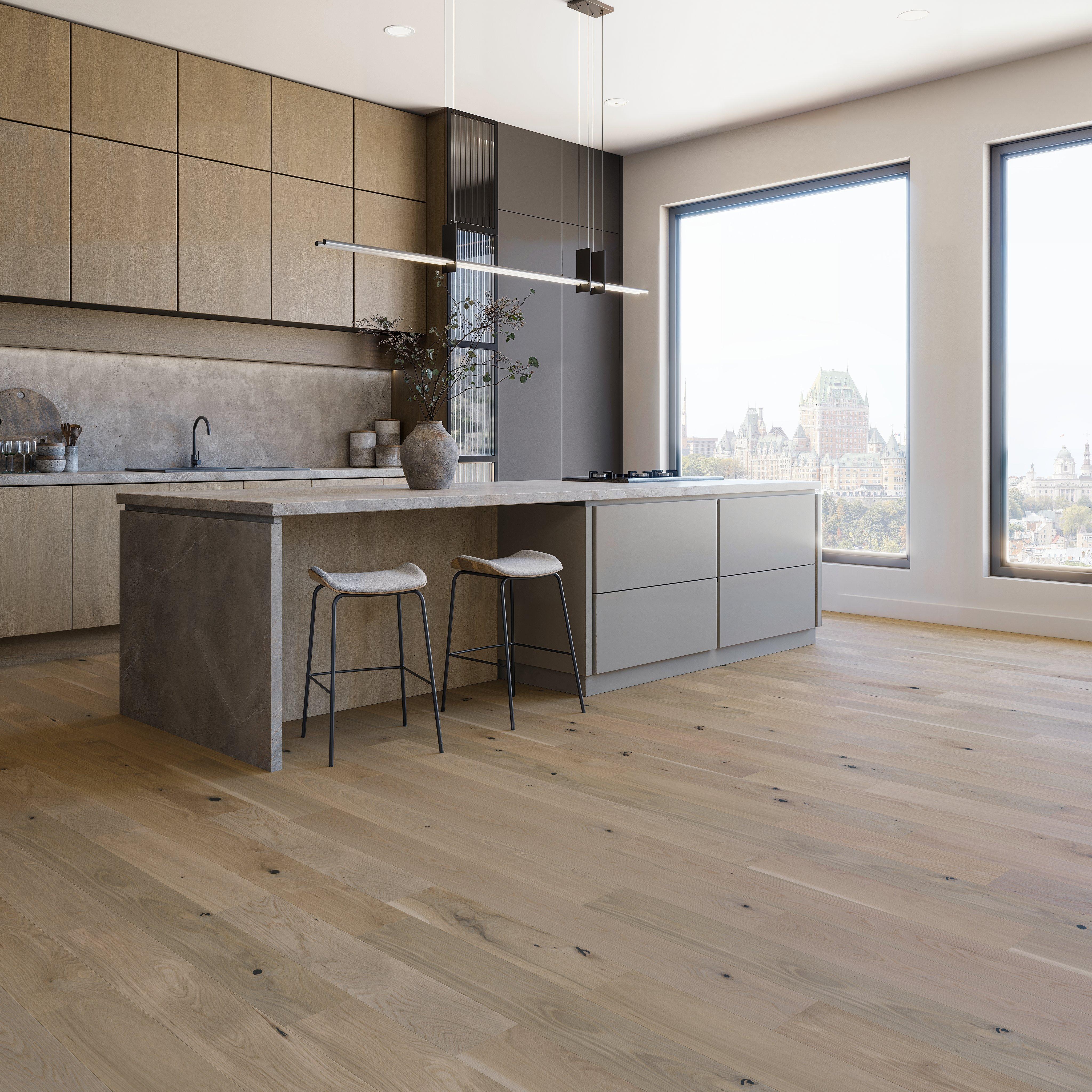 Simone White Oak Handscraped Engineered Hardwood