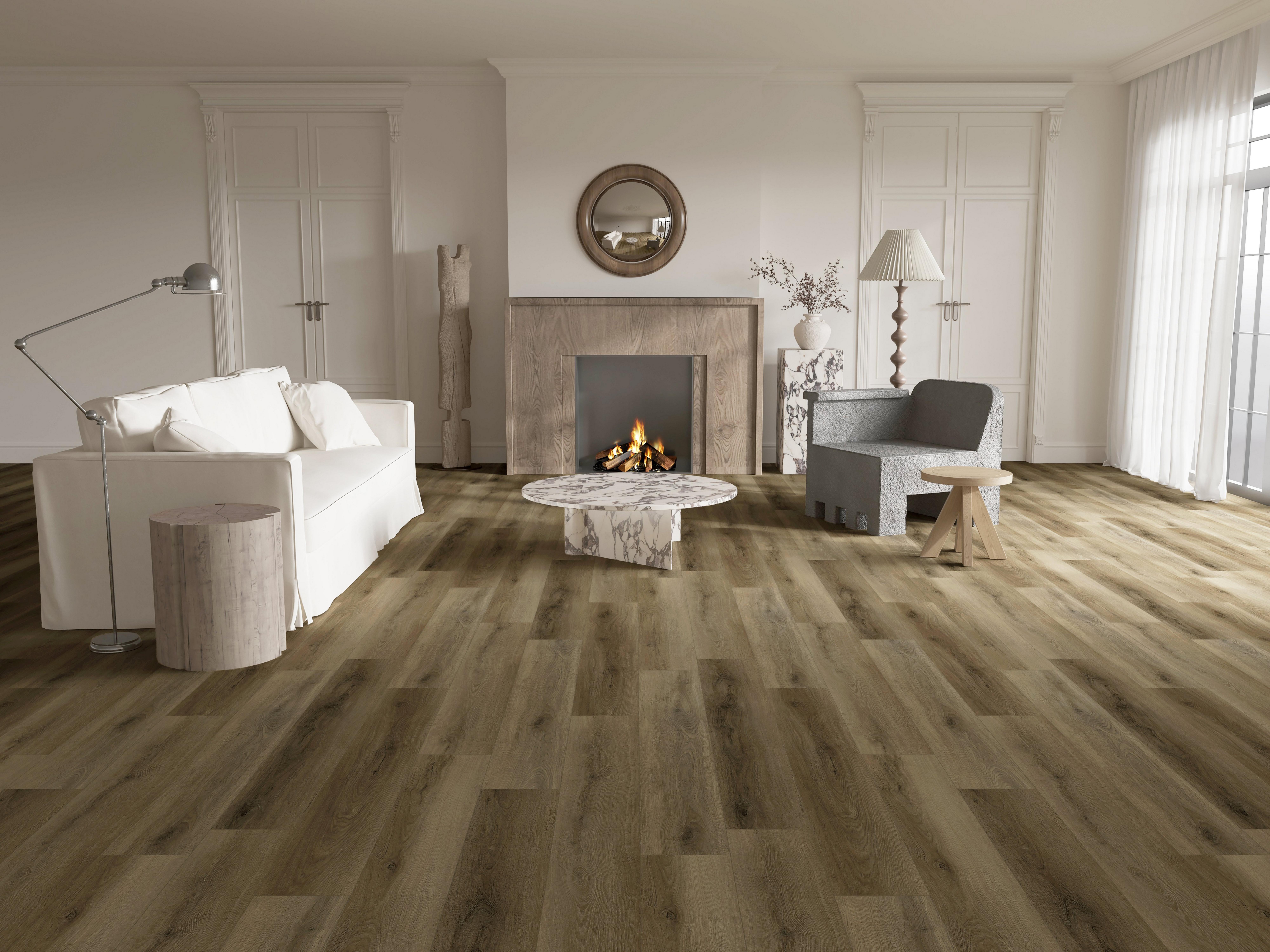 Everwood Falls Waterproof Rigid Core Luxury Vinyl Plank - Cork Pad