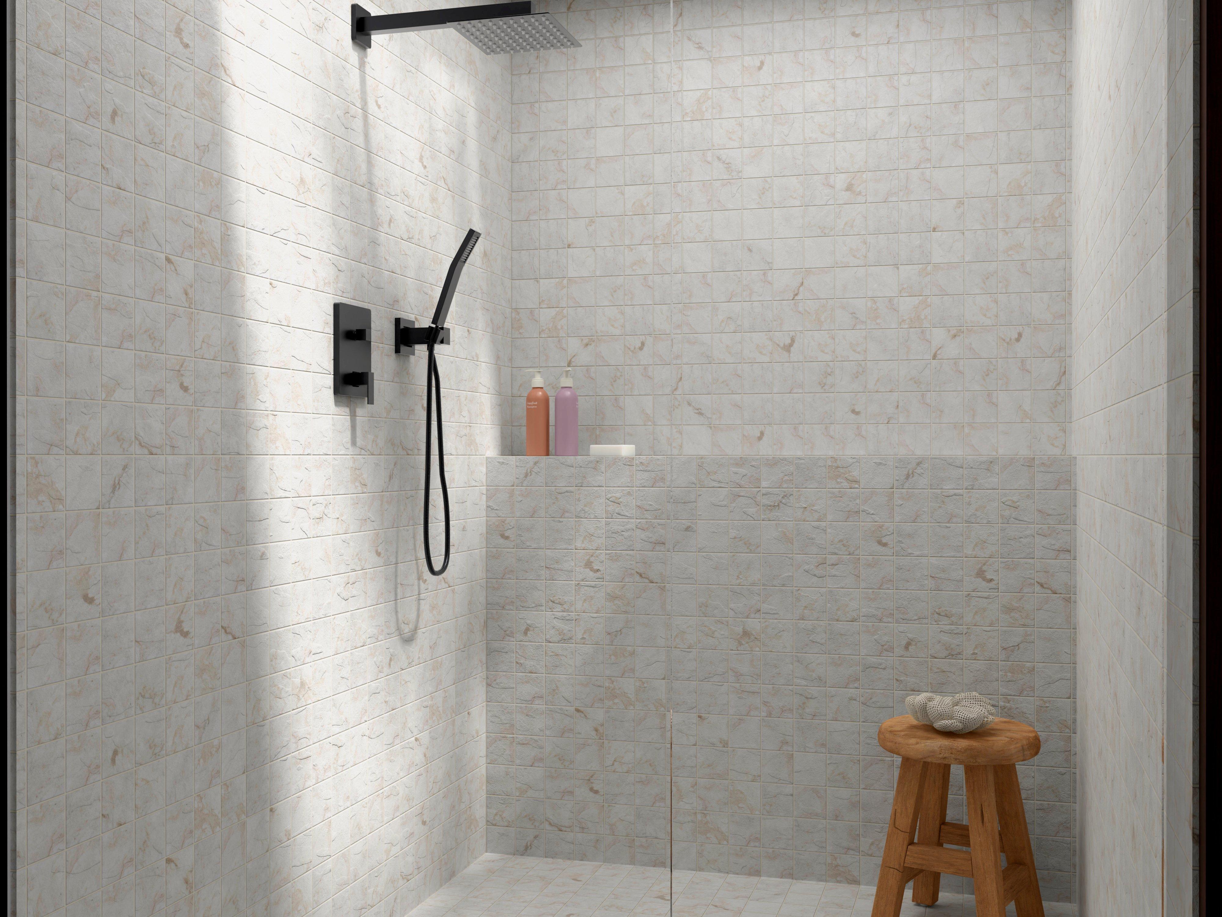 Calacatta Gold 3in. Square Matte Porcelain Mosaic