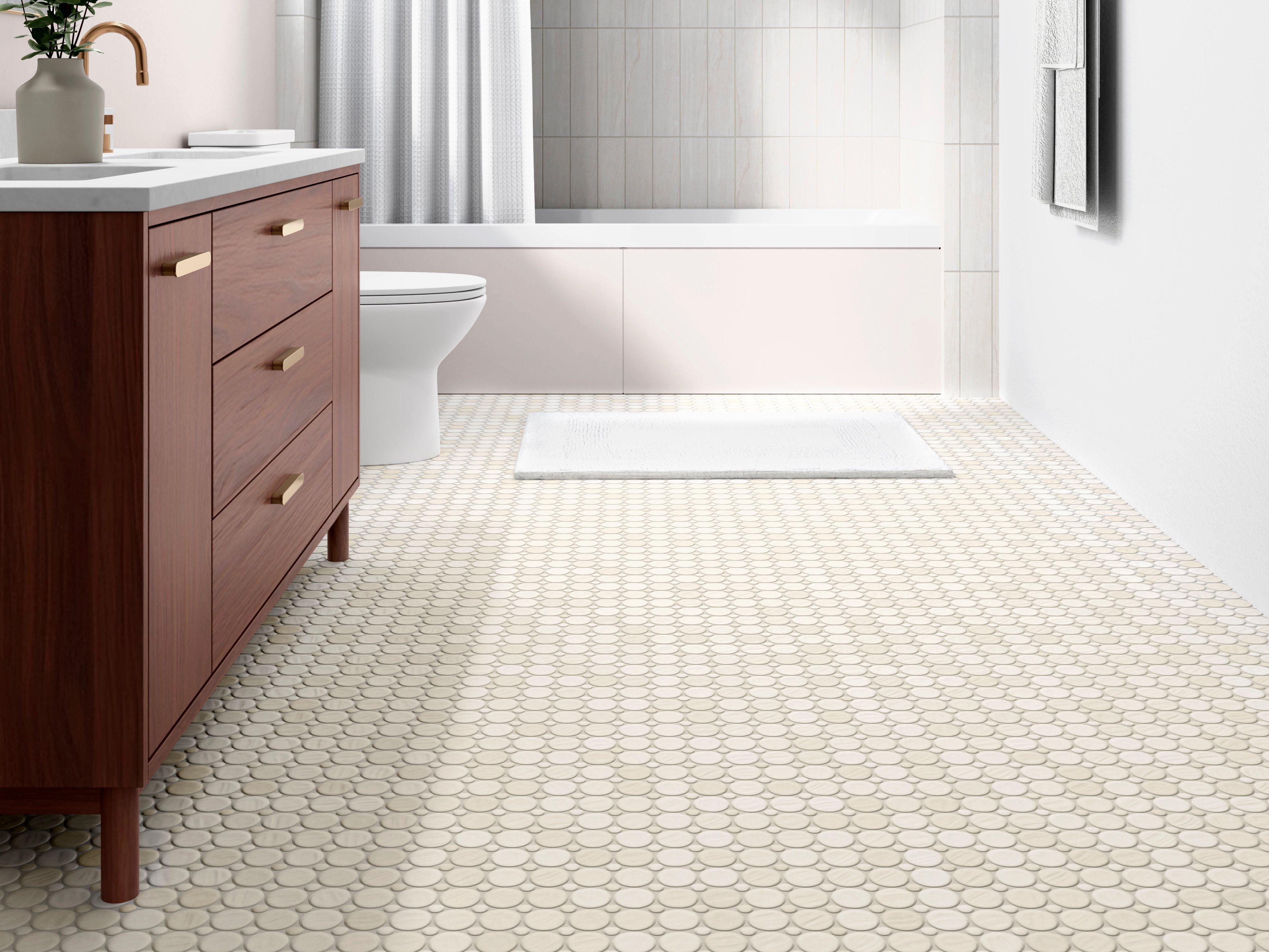 Zellige Bone Circle Matte Porcelain Mosaic